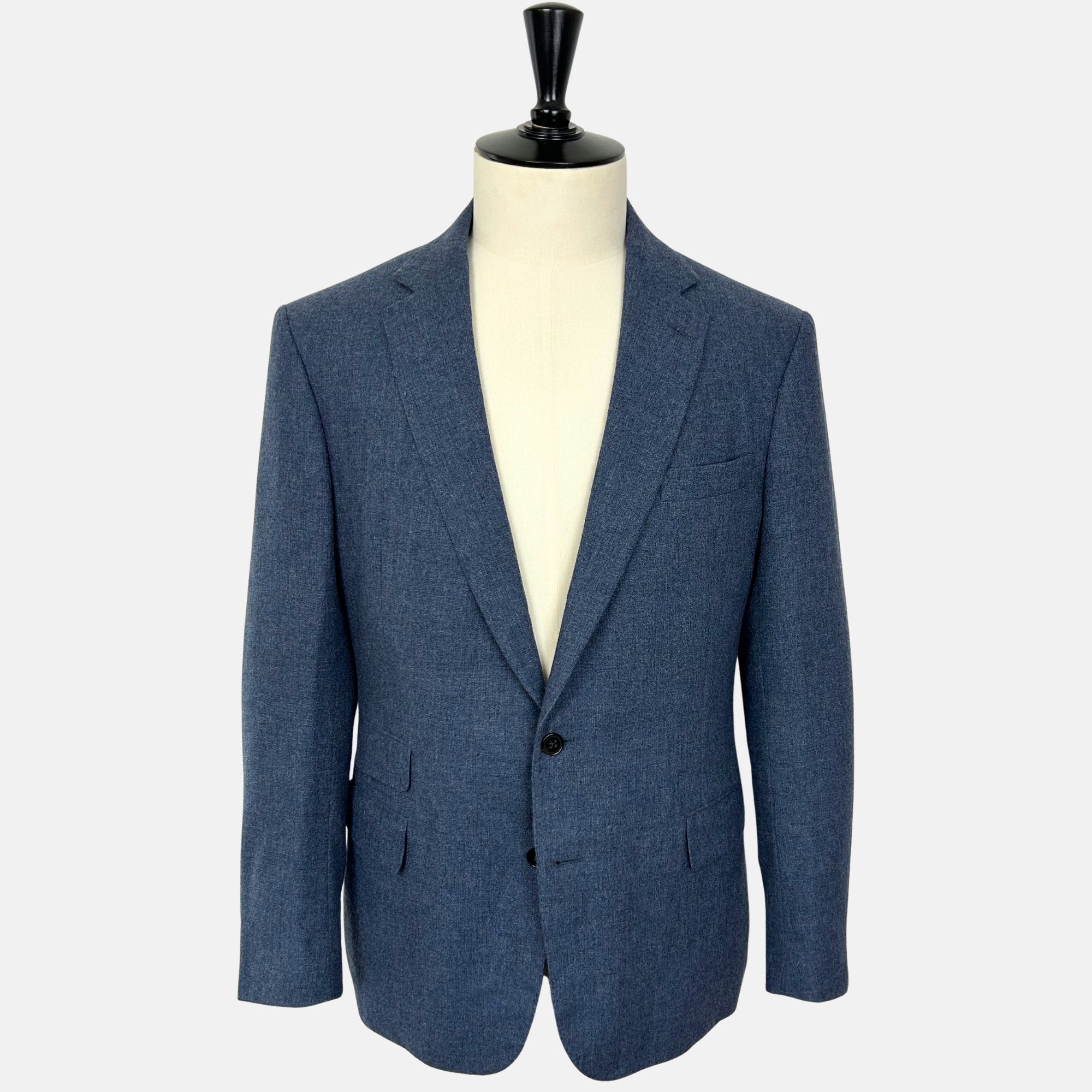 Blue Melange Suit made of Wool/Silk/Linen (EU 52)