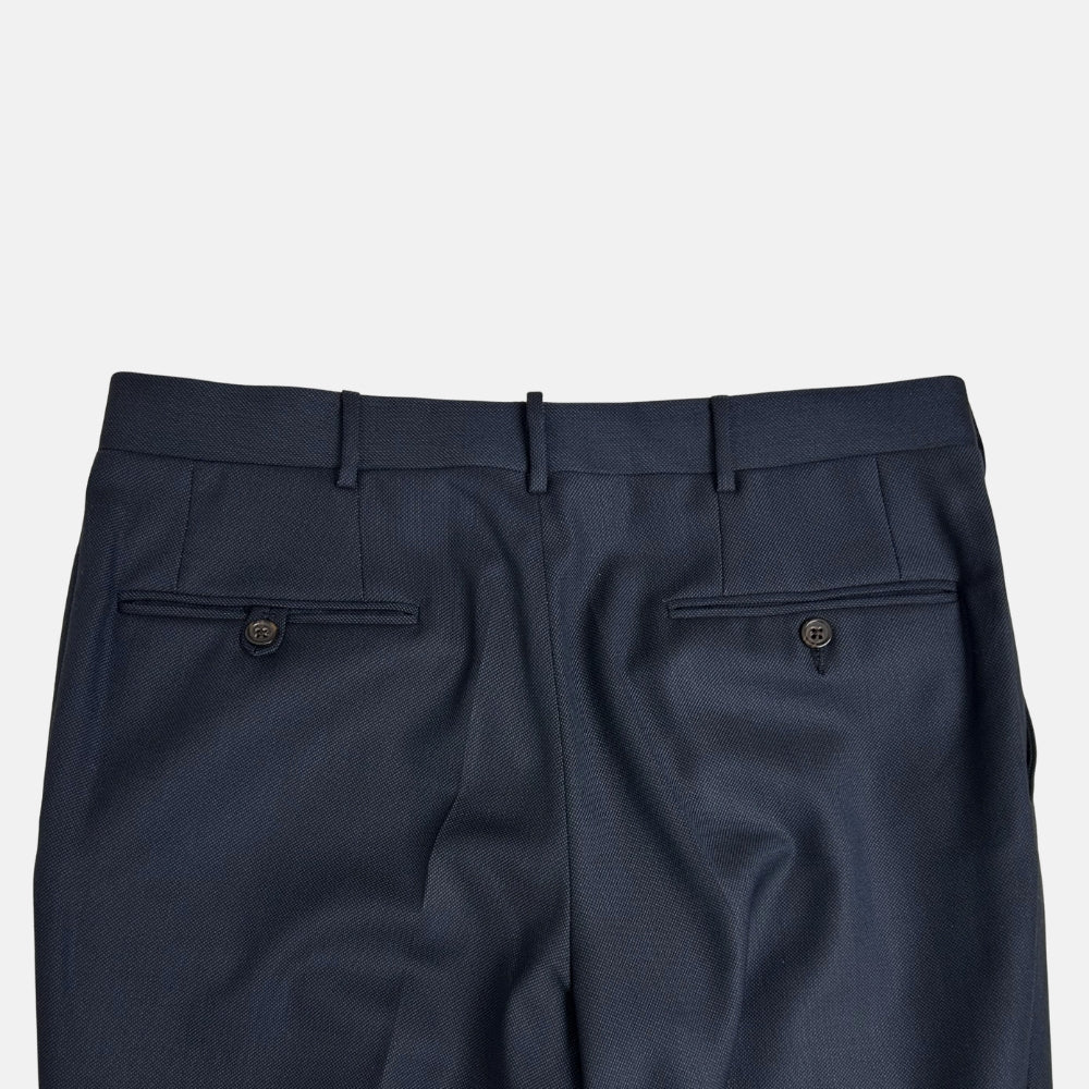 Navy Patterned Suit made of Virgin Wool (EU 48)