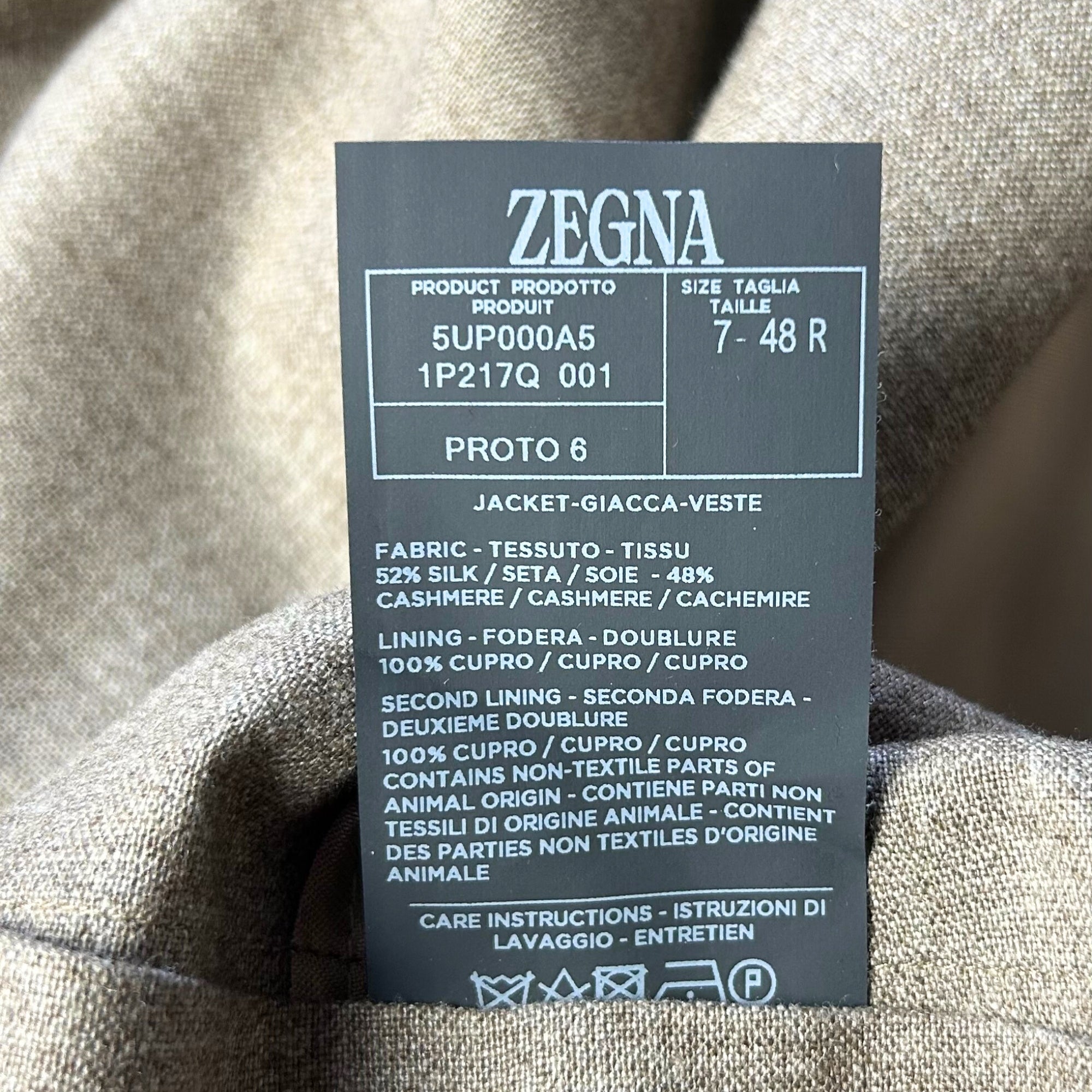Beige Melange Blazer made of Silk/Cashmere (EU 48)