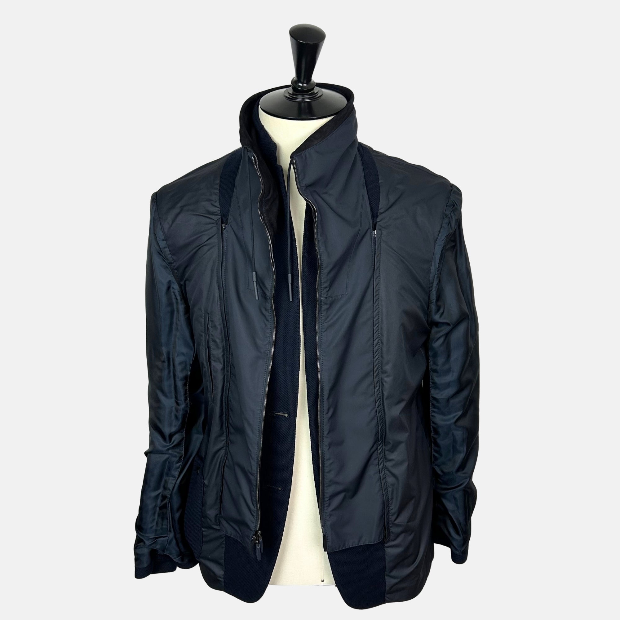 Navy Blazer with Vest made of Wool/Cotton (EU 50)