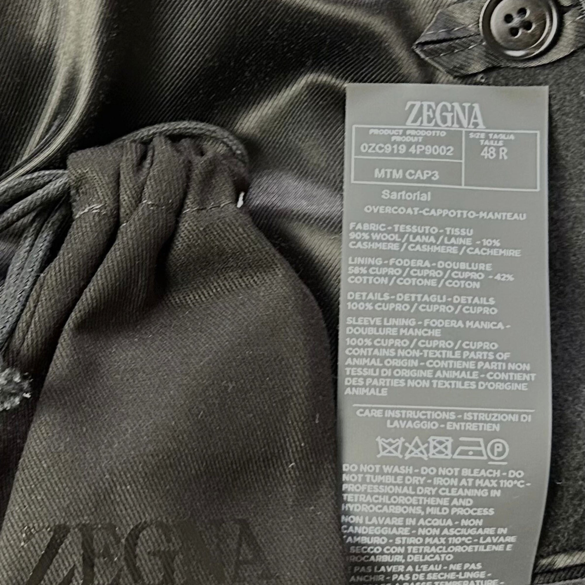 Black Coat made of Wool/Cashmere (EU 48)