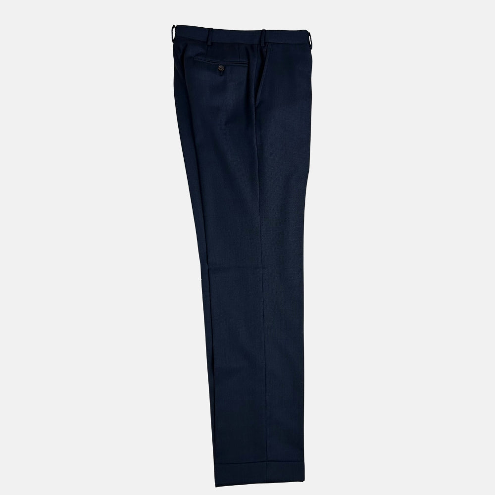 Navy Patterned Suit made of Virgin Wool (EU 48)