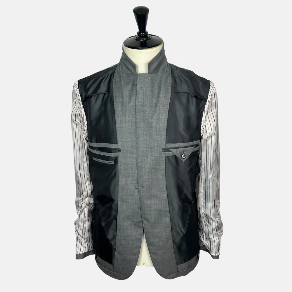 Gray Melange Suit made of Wool (EU 50)