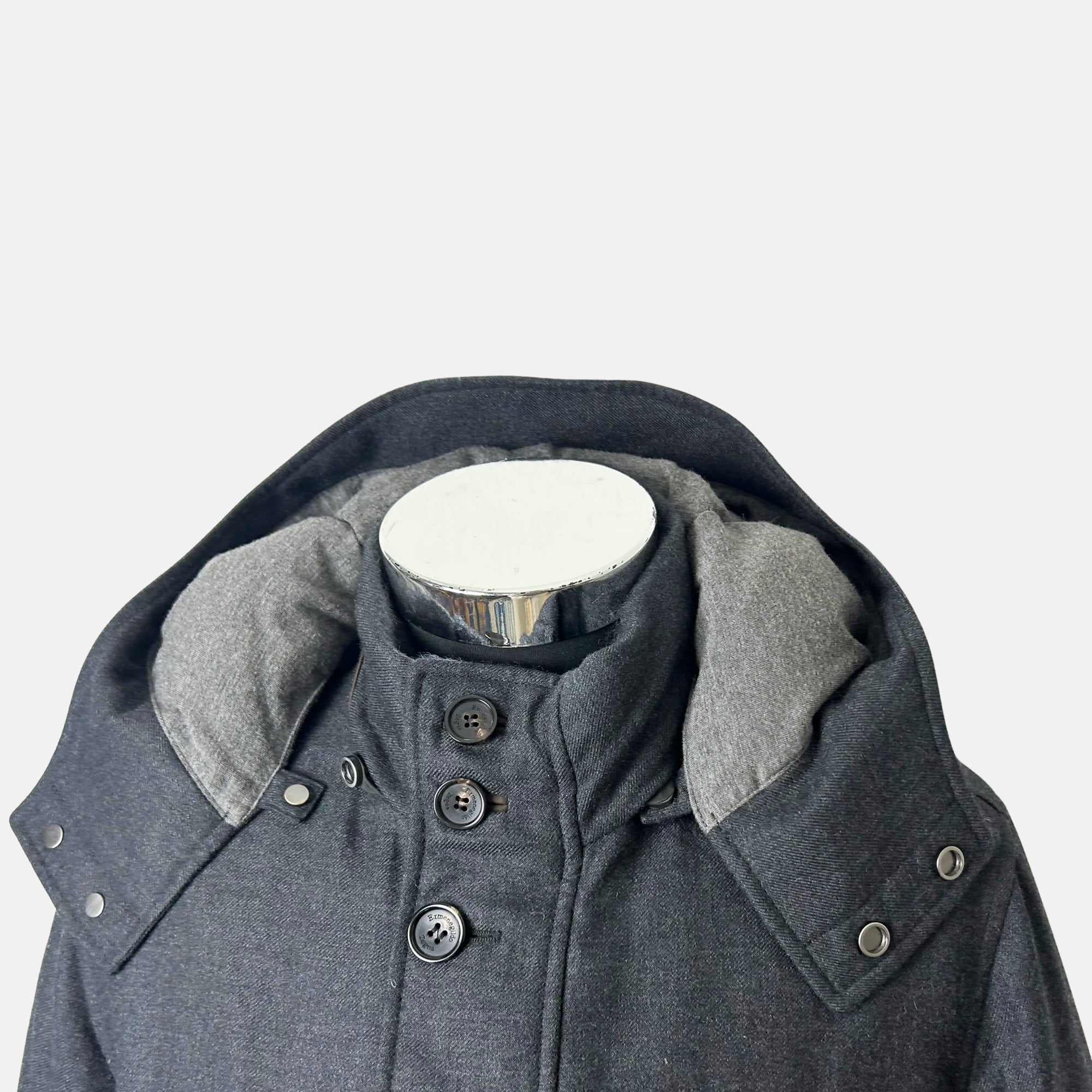 Anthracite  Down Jacket made of Cashmere (EU 48)