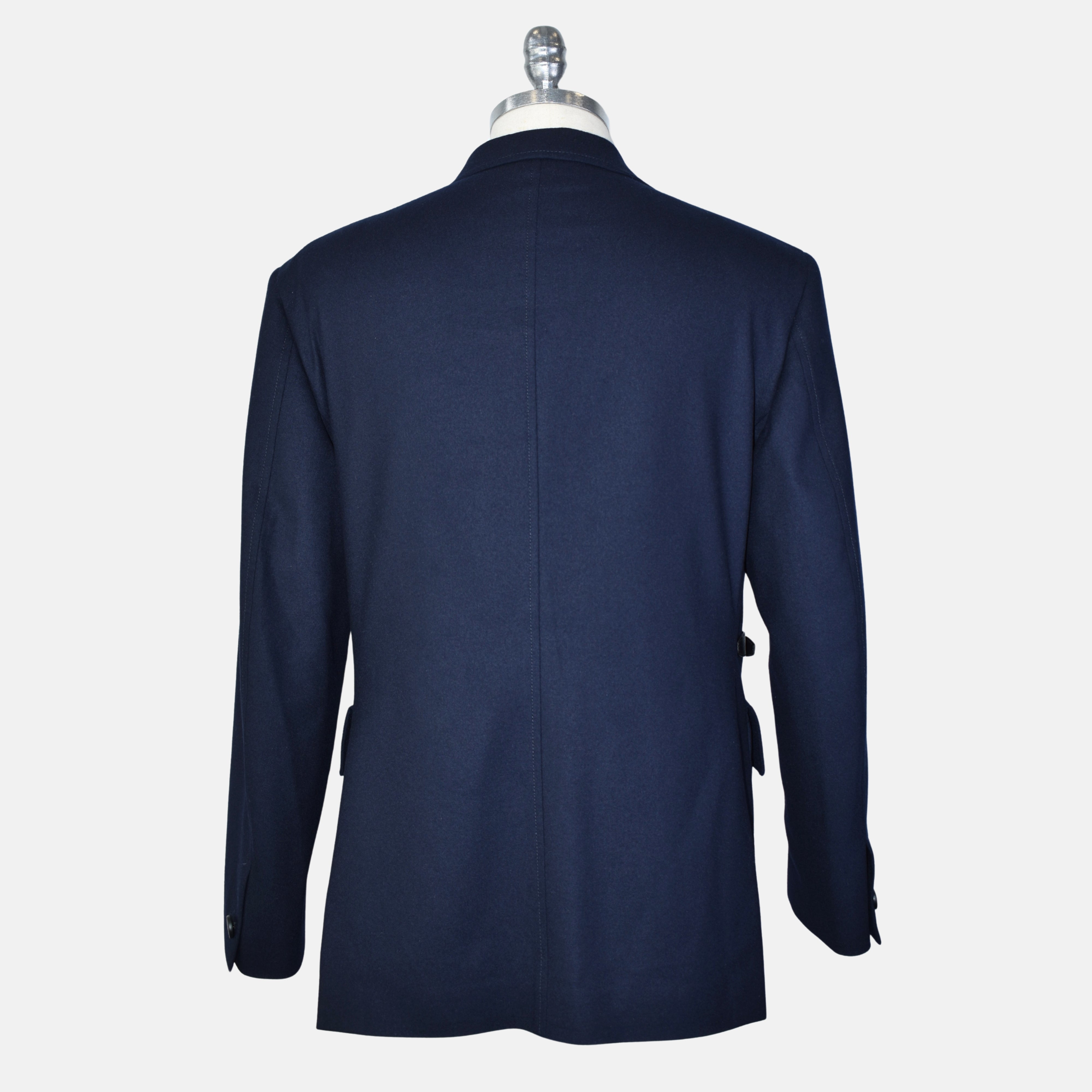Navy Cashmere Blazer with Leather Applications (EU 50)
