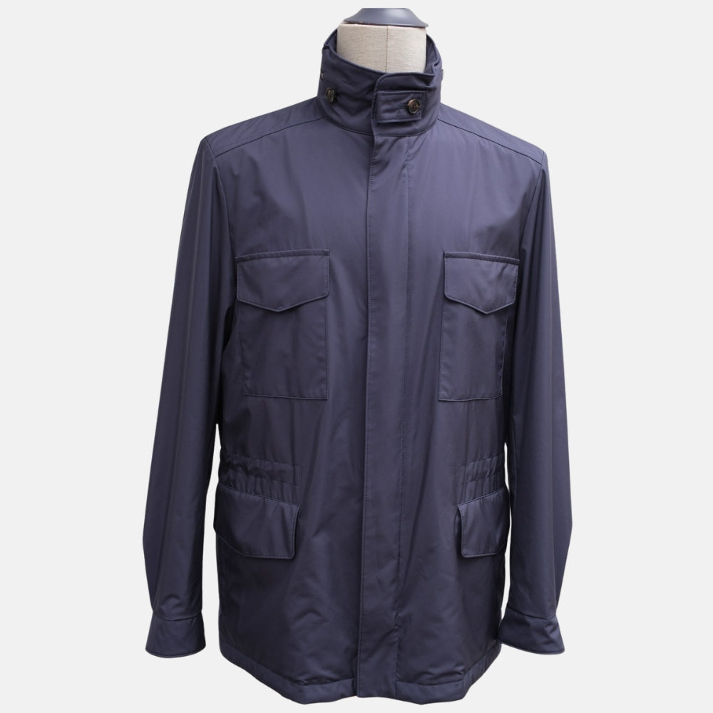 Navy Blue Cashmere Lined "Traveller" Jacket