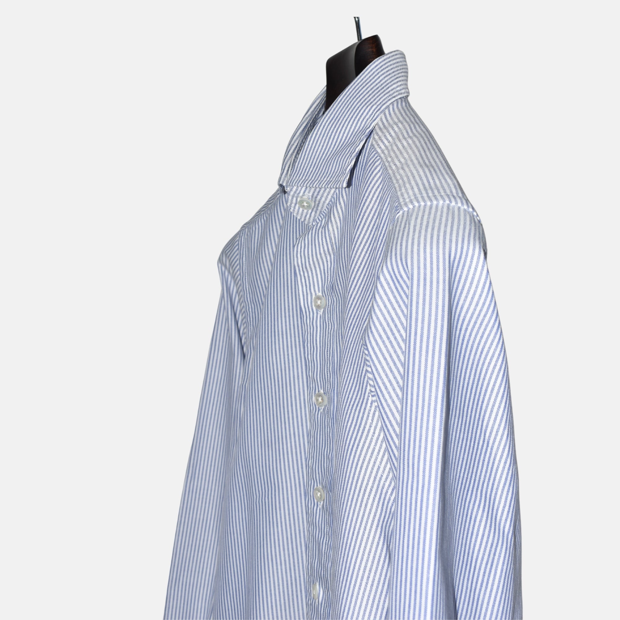 Blue-White Striped Shirt made of Cotton (EU 39)