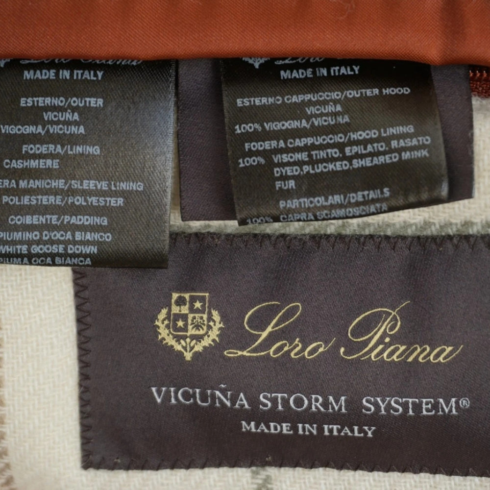 Blue Vicuna Parka with Mink Lined Hood (M)