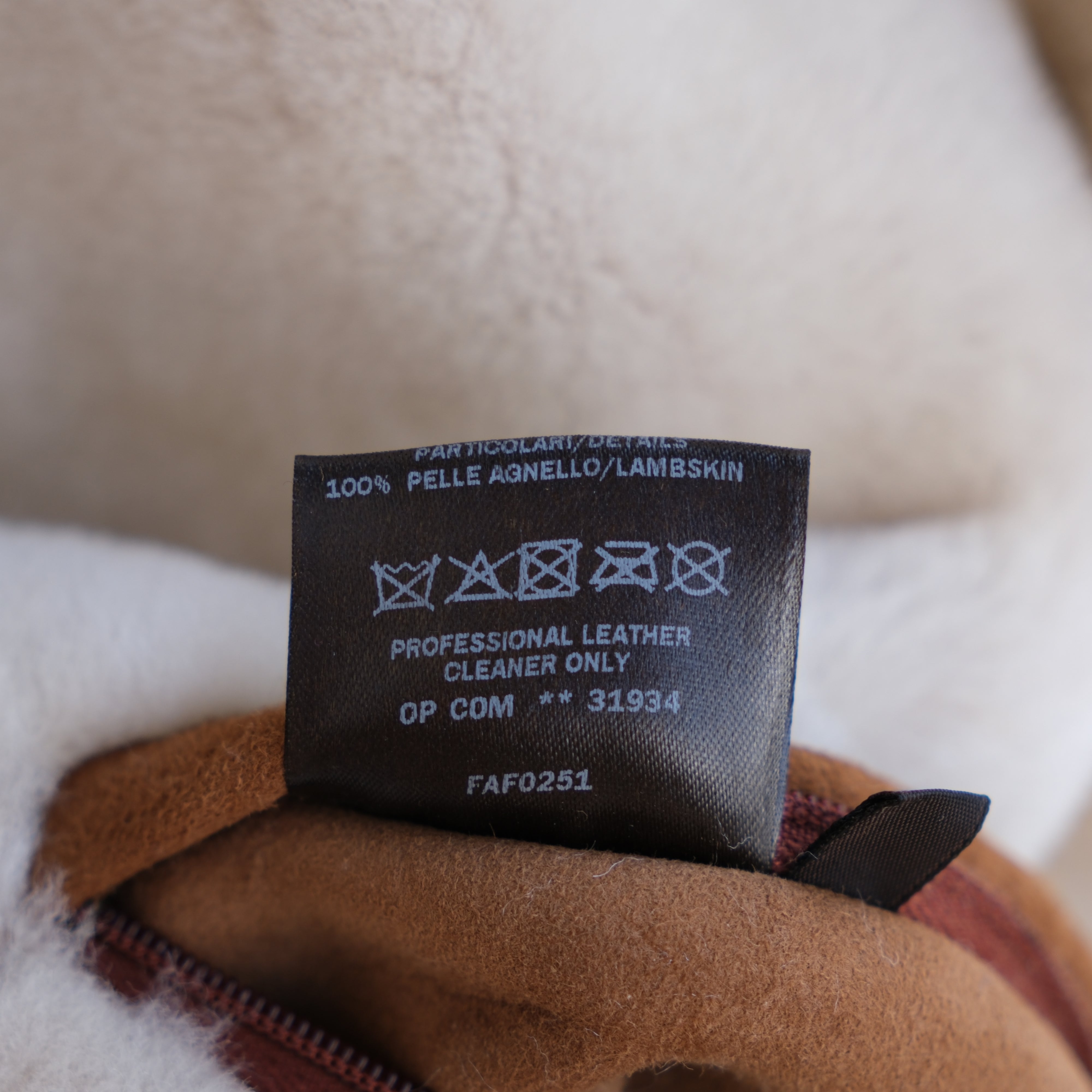 Brown Shearling Pea Coat (XL)