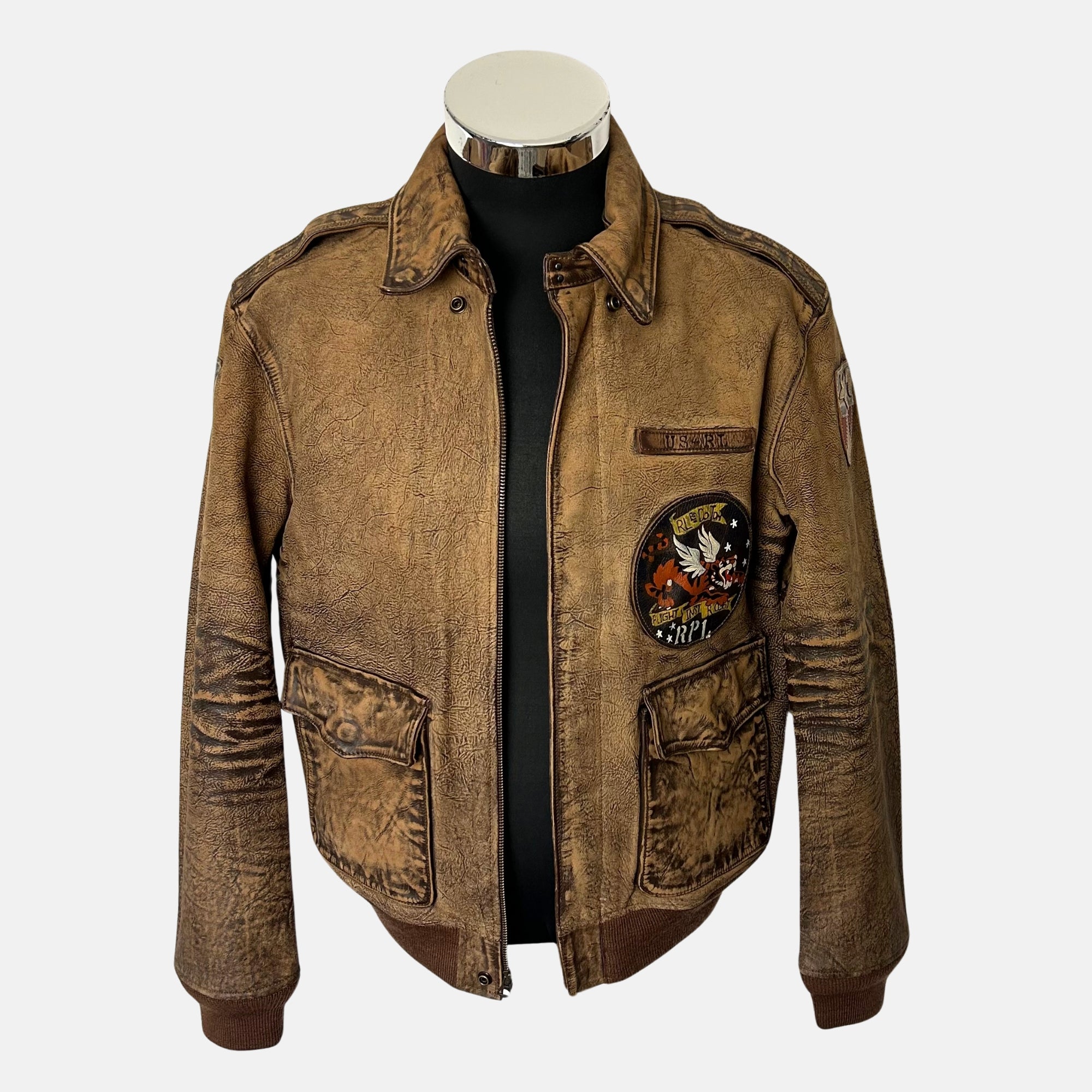 Brown Jacket made of Leather (L)