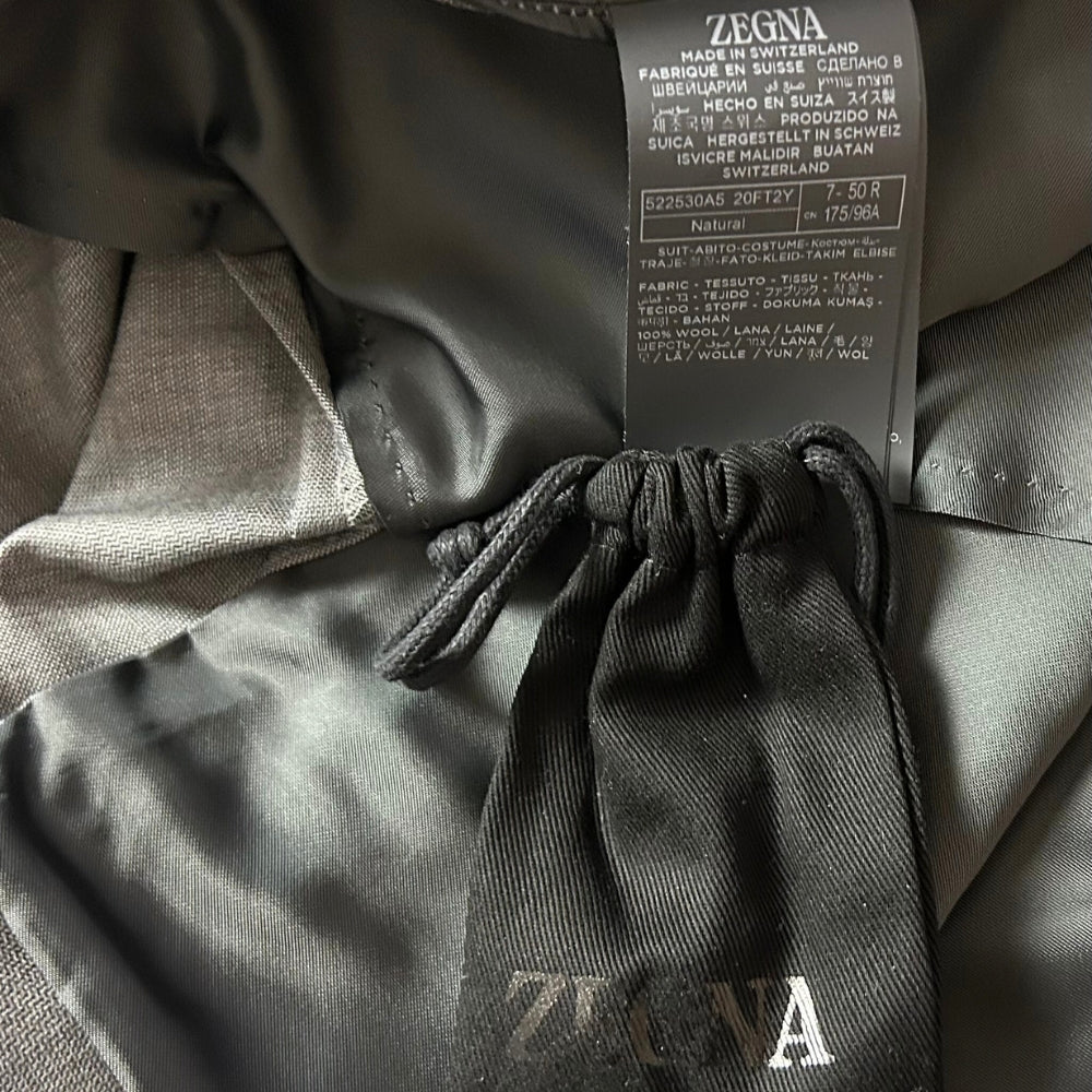 Gray Melange Suit made of Wool (EU 50)