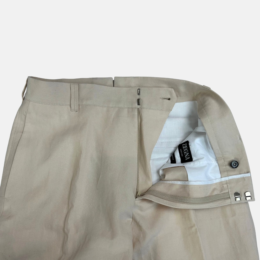Ecru Pants made of Linen (EU 48)