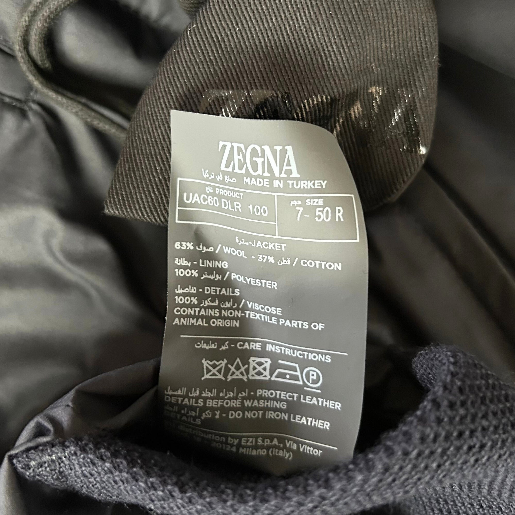 Navy Blazer with Vest made of Wool/Cotton (EU 50)