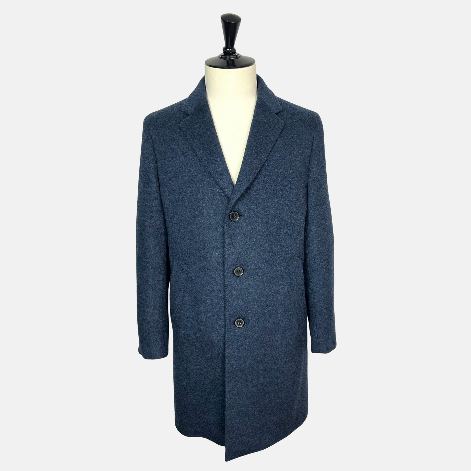 Blue Melange Coat made of Cashmere (EU 52)