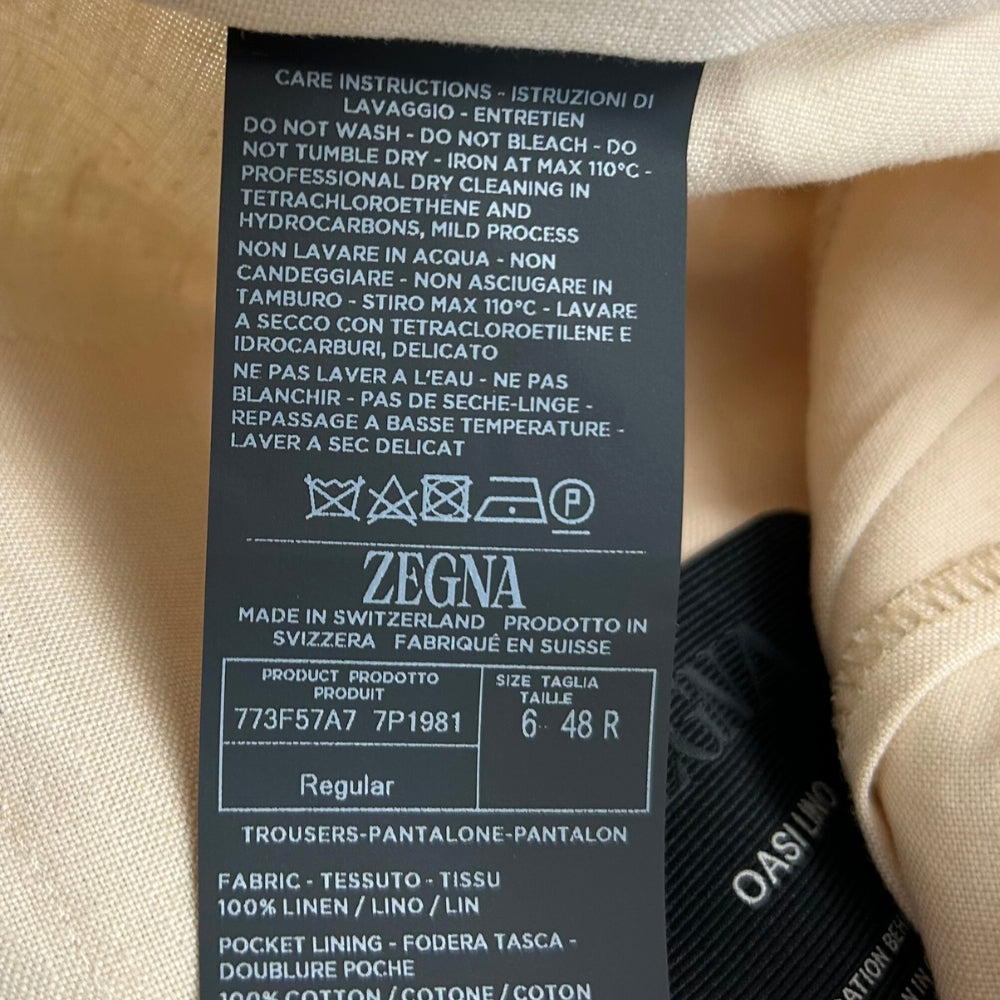 Ecru Pants made of Linen (EU 48)