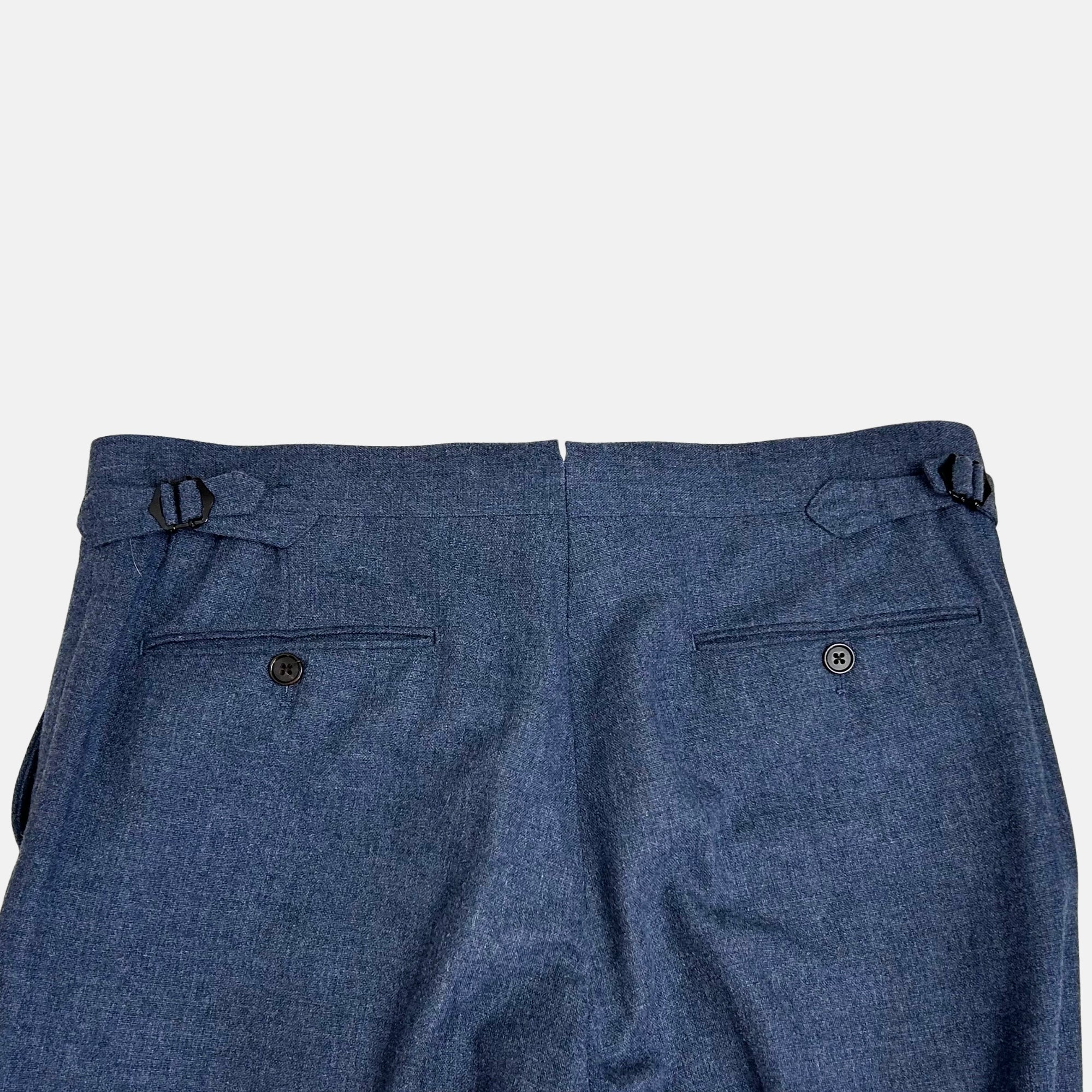 Blue Melange Suit made of Wool/Silk/Linen (EU 52)