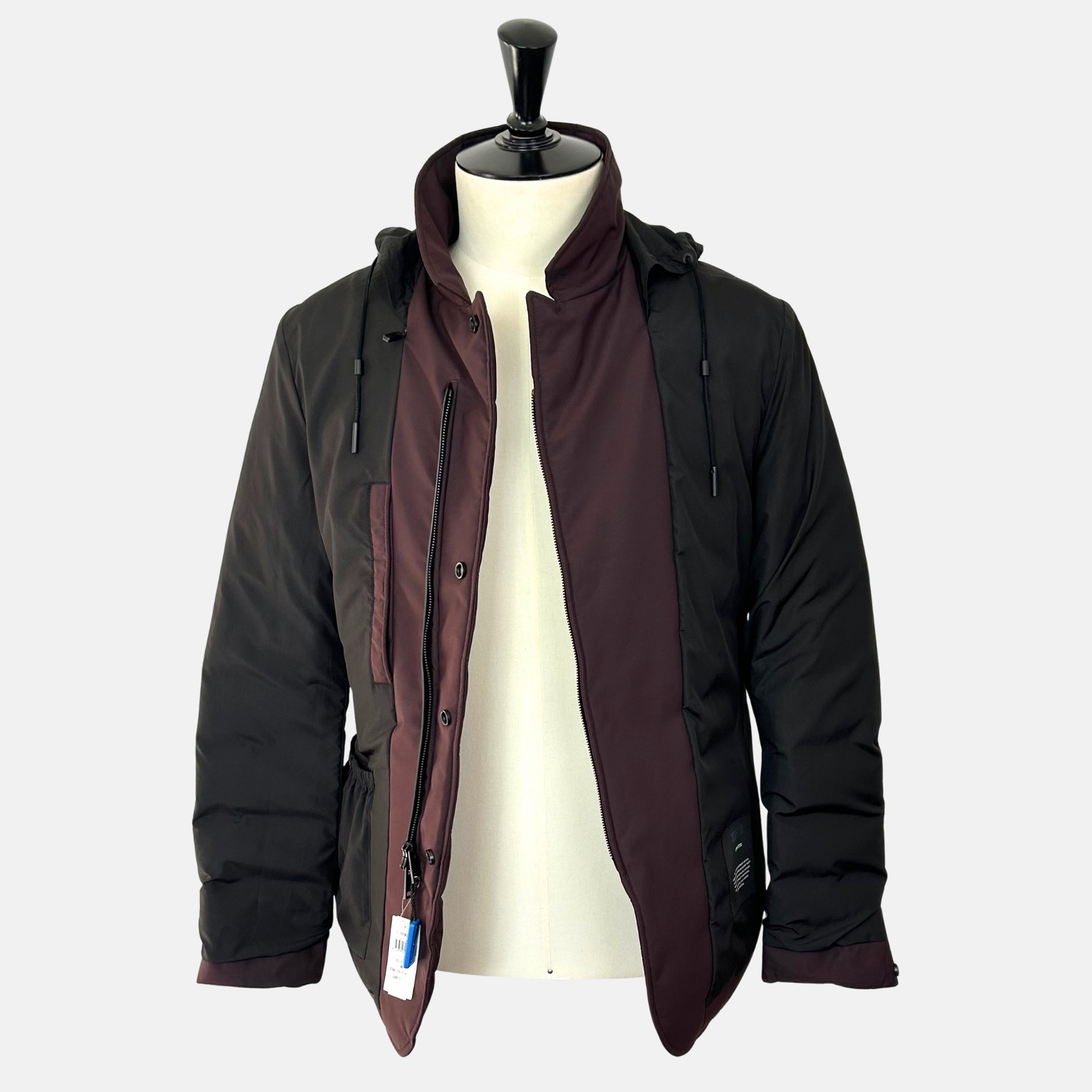 Burgundy Down Jacket made of  Polyester (EU 48)