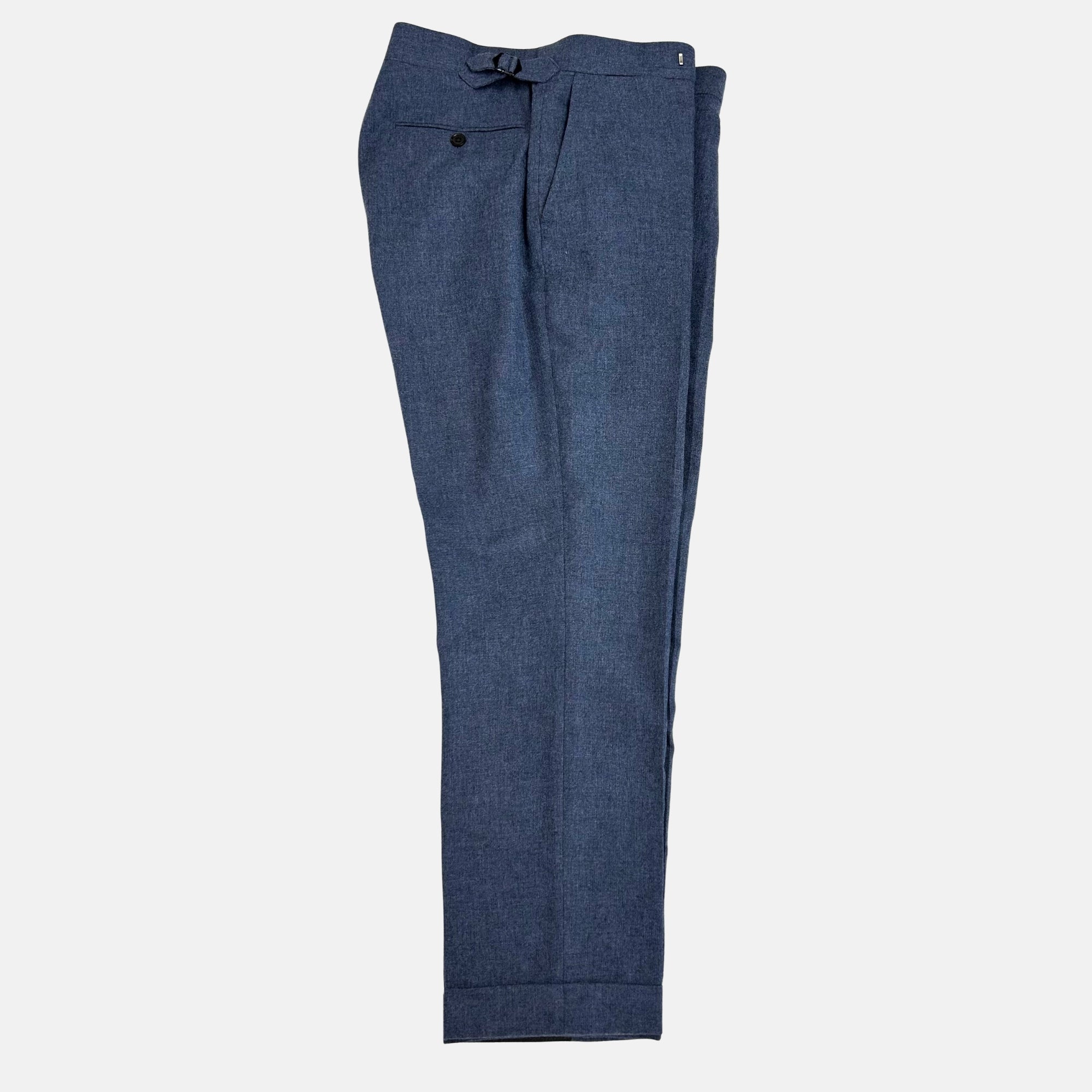 Blue Melange Suit made of Wool/Silk/Linen (EU 52)