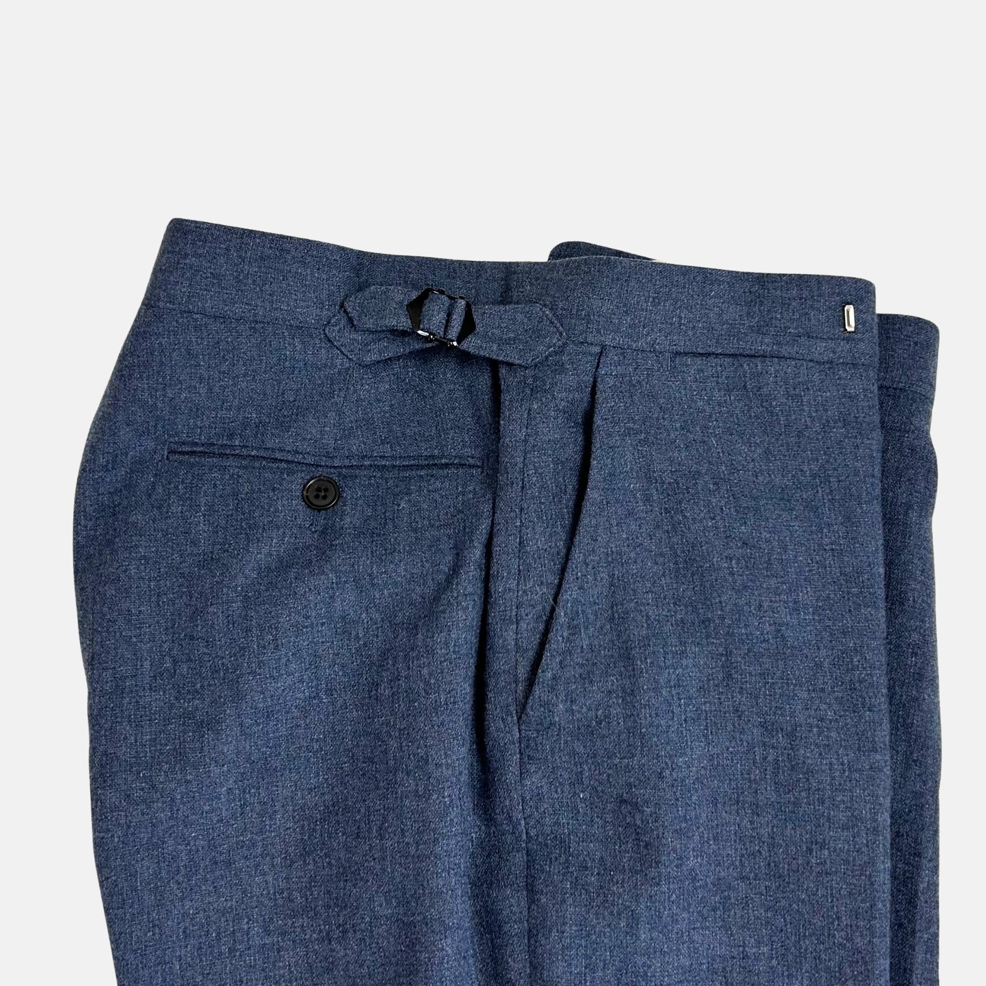 Blue Melange Suit made of Wool/Silk/Linen (EU 52)