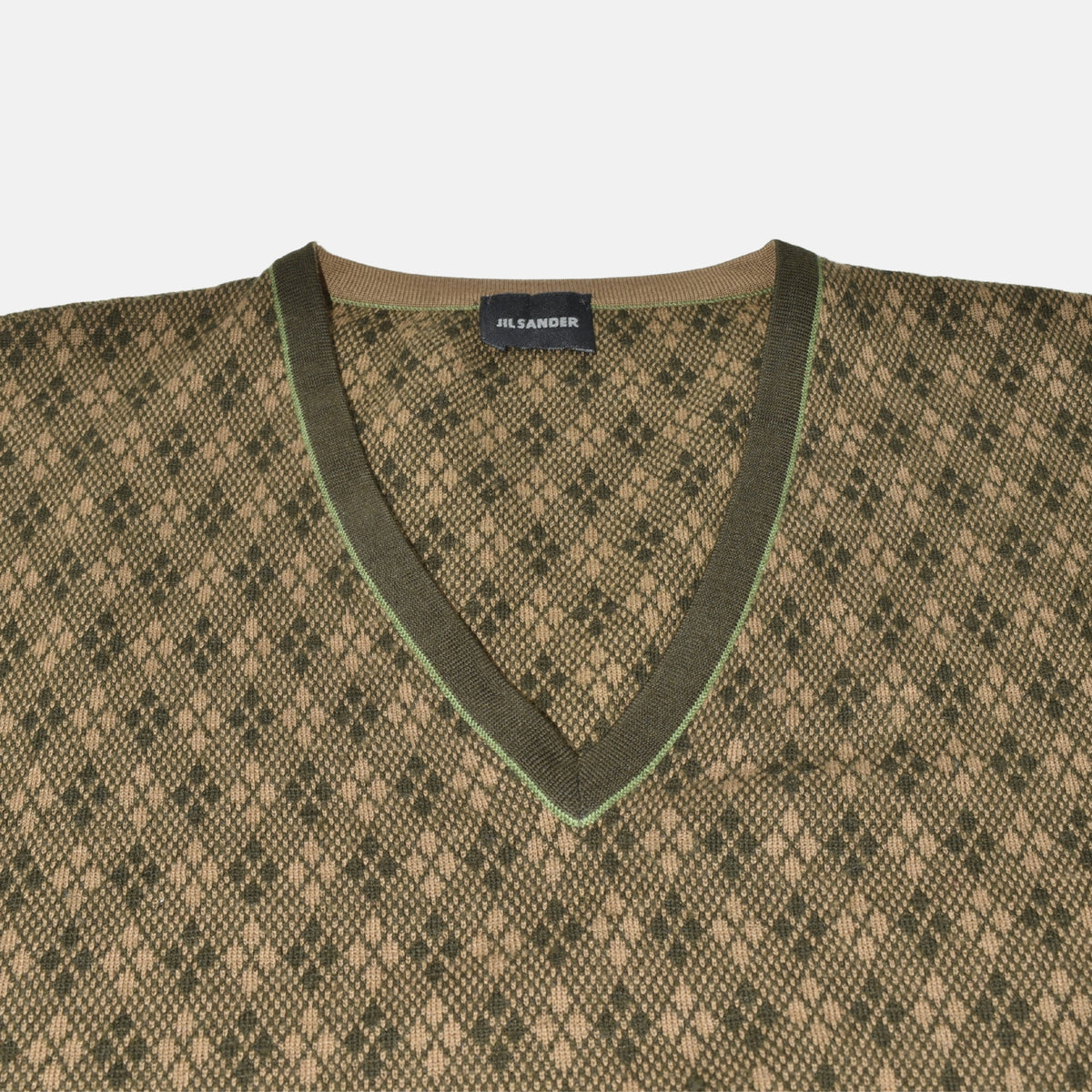 Brown Patterned Sweater made of Virgin Wool (EU 50)