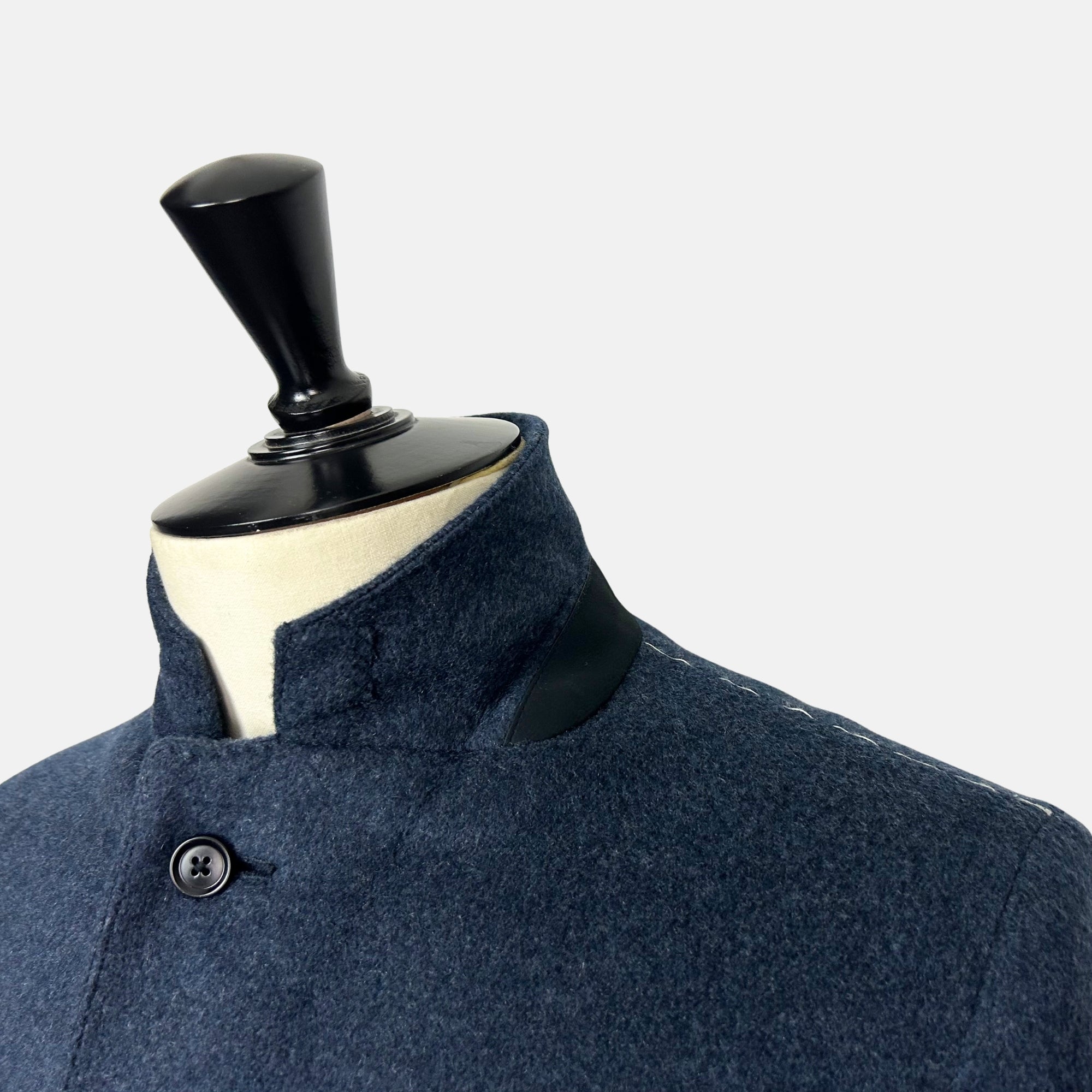 Blue Melange Coat made of Cashmere (EU 52)