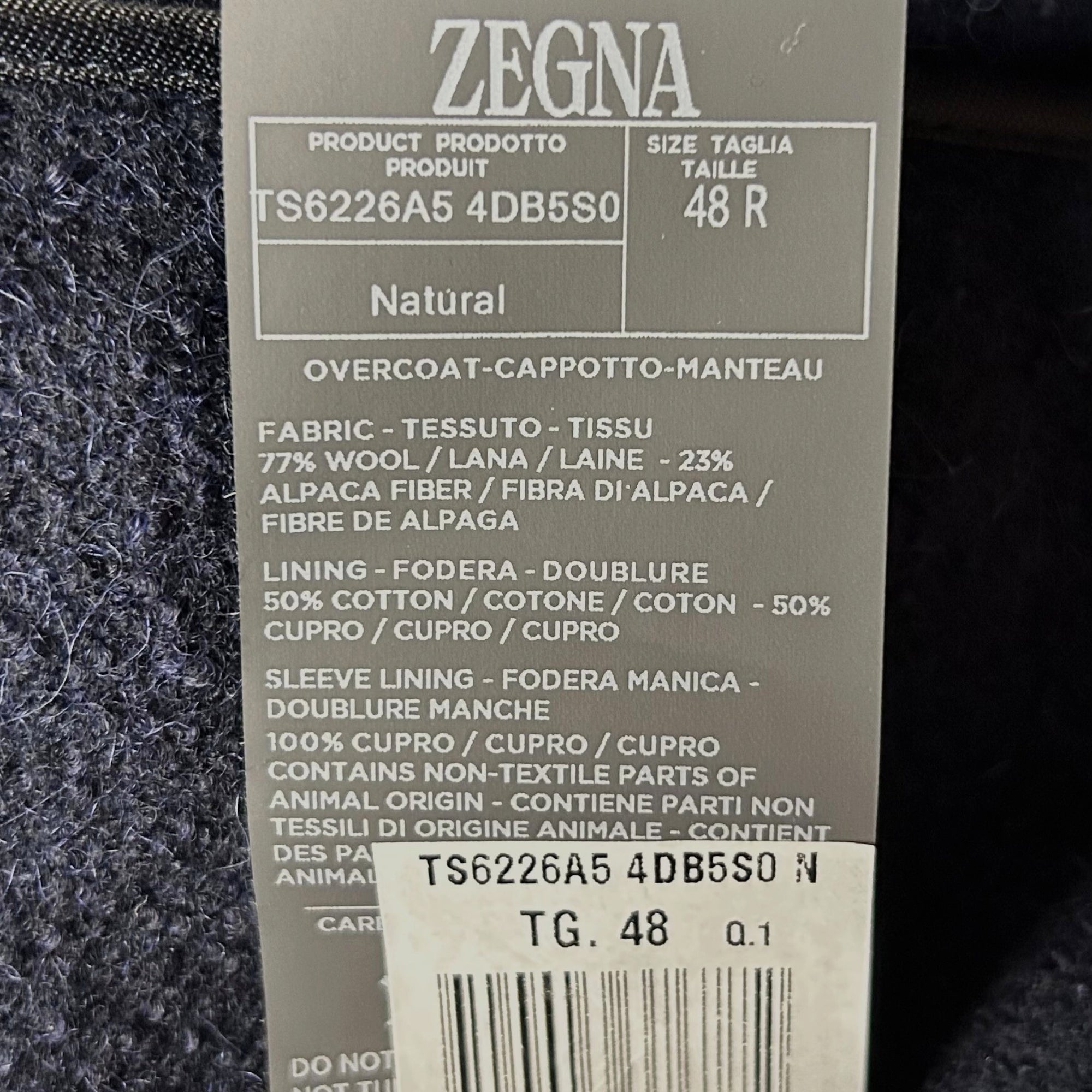 Navy Melange  Coat made of Wool/Alpaca (EU 48)