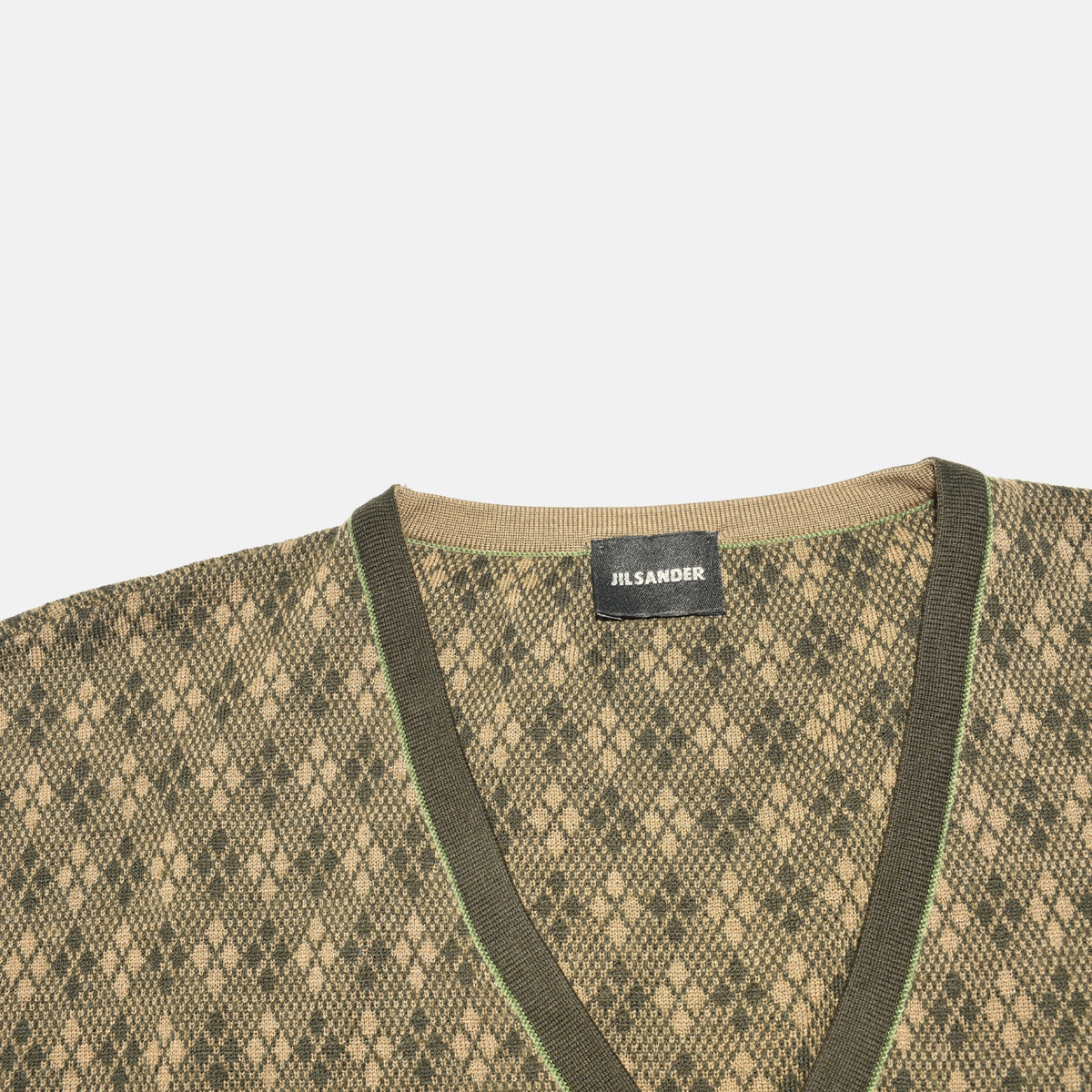 Brown Patterned Sweater made of Virgin Wool (EU 50)