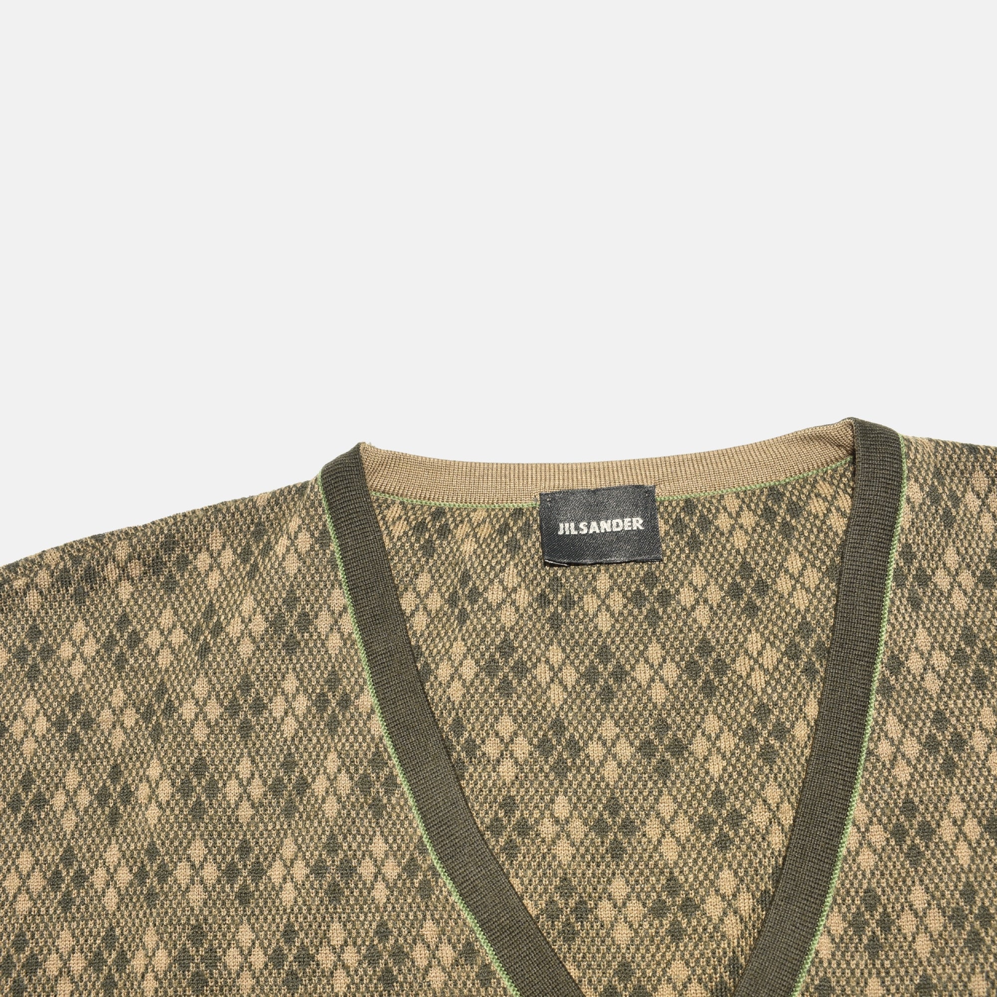 Brown Patterned Sweater made of Virgin Wool (EU 50)