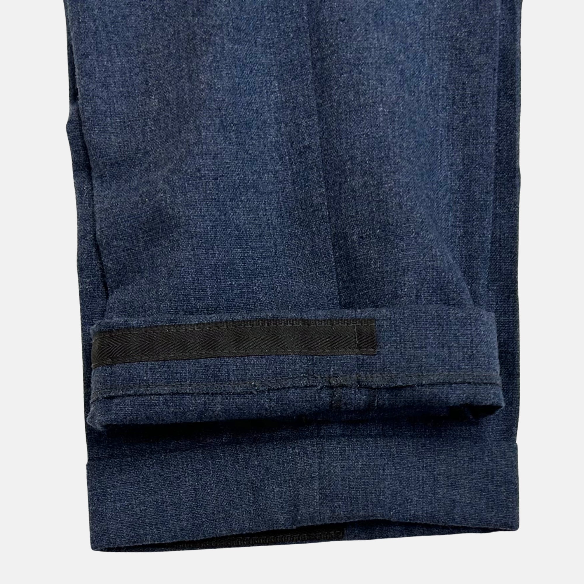 Blue Melange Suit made of Wool/Silk/Linen (EU 52)