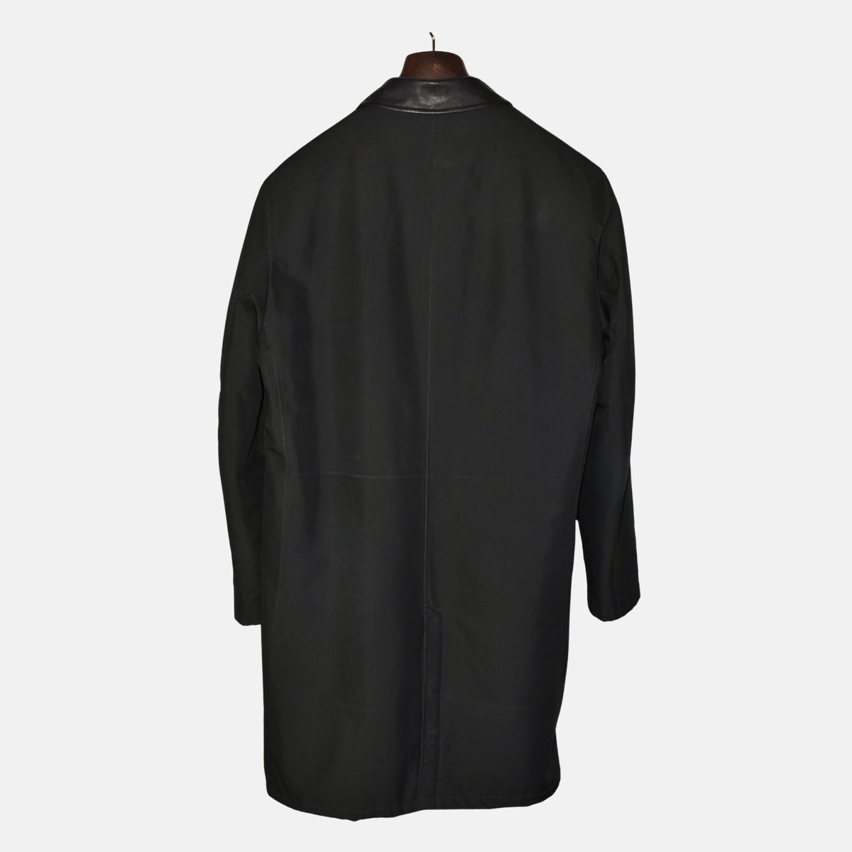 Black Tech Coat with Shearling Lining (XL)