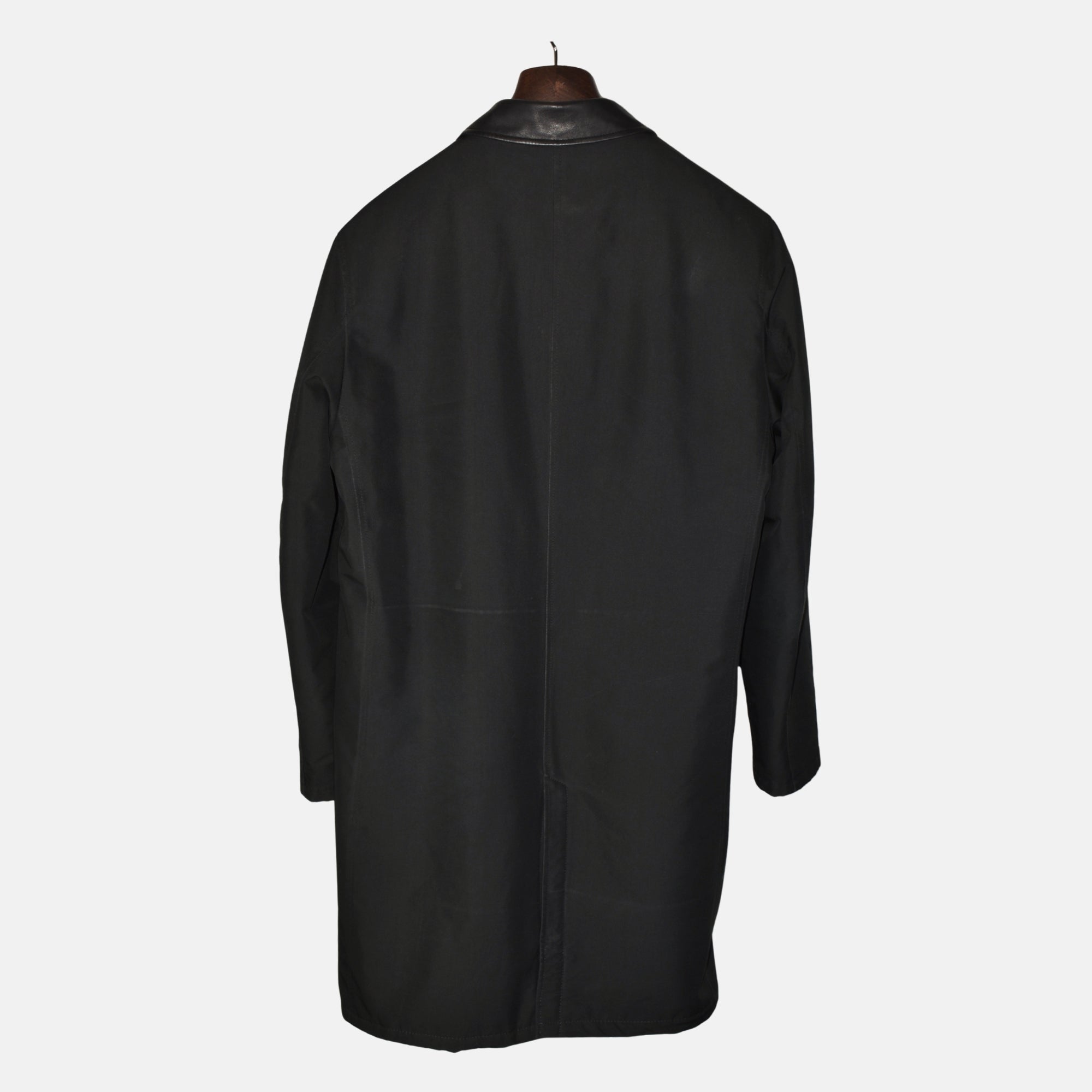 Black Tech Coat with Shearling Lining (XL)