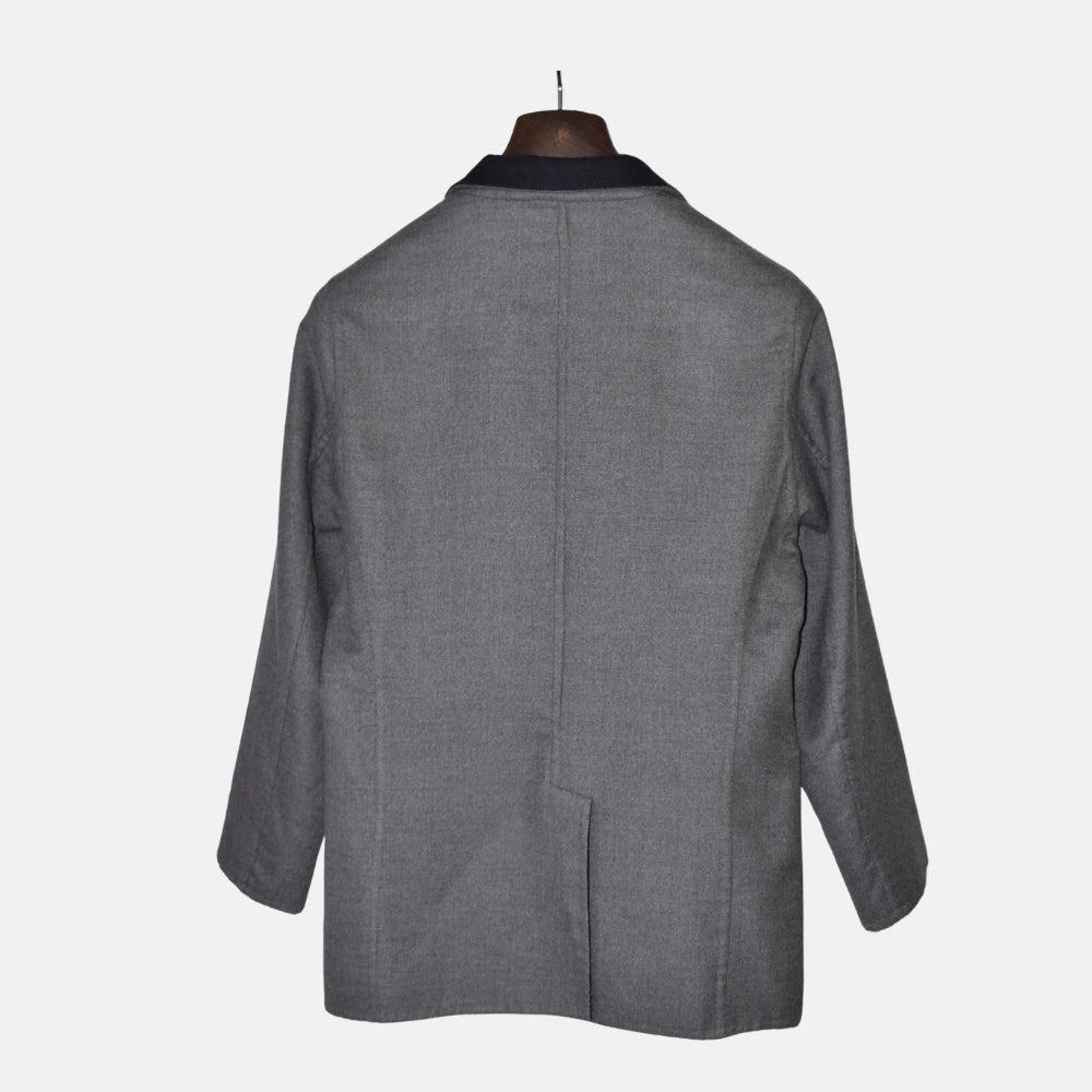 Navy/Grey Reversible Cashmere Blazer (EU 46)