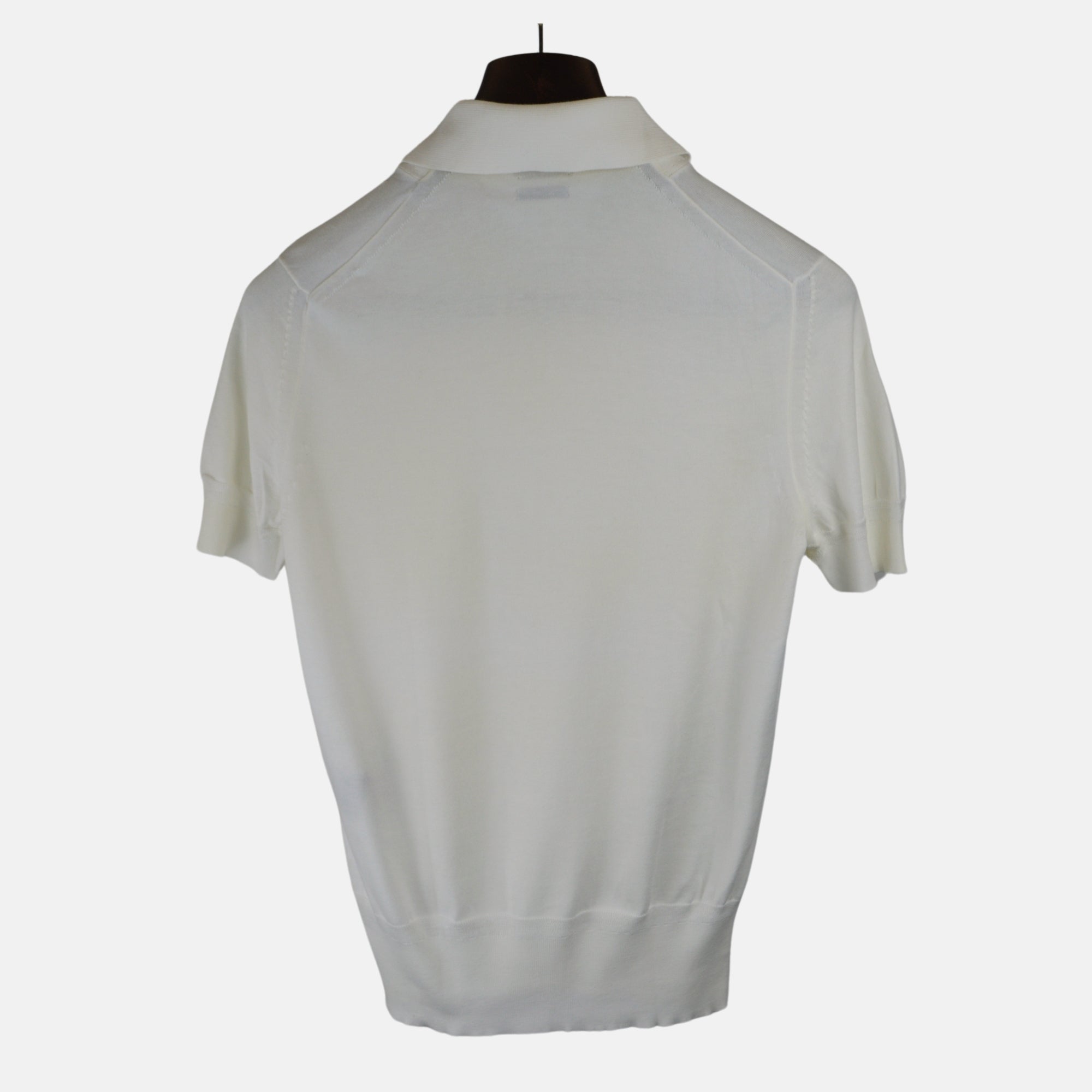 Offwhite Knit Poloshirt made of Cotton (EU 46)