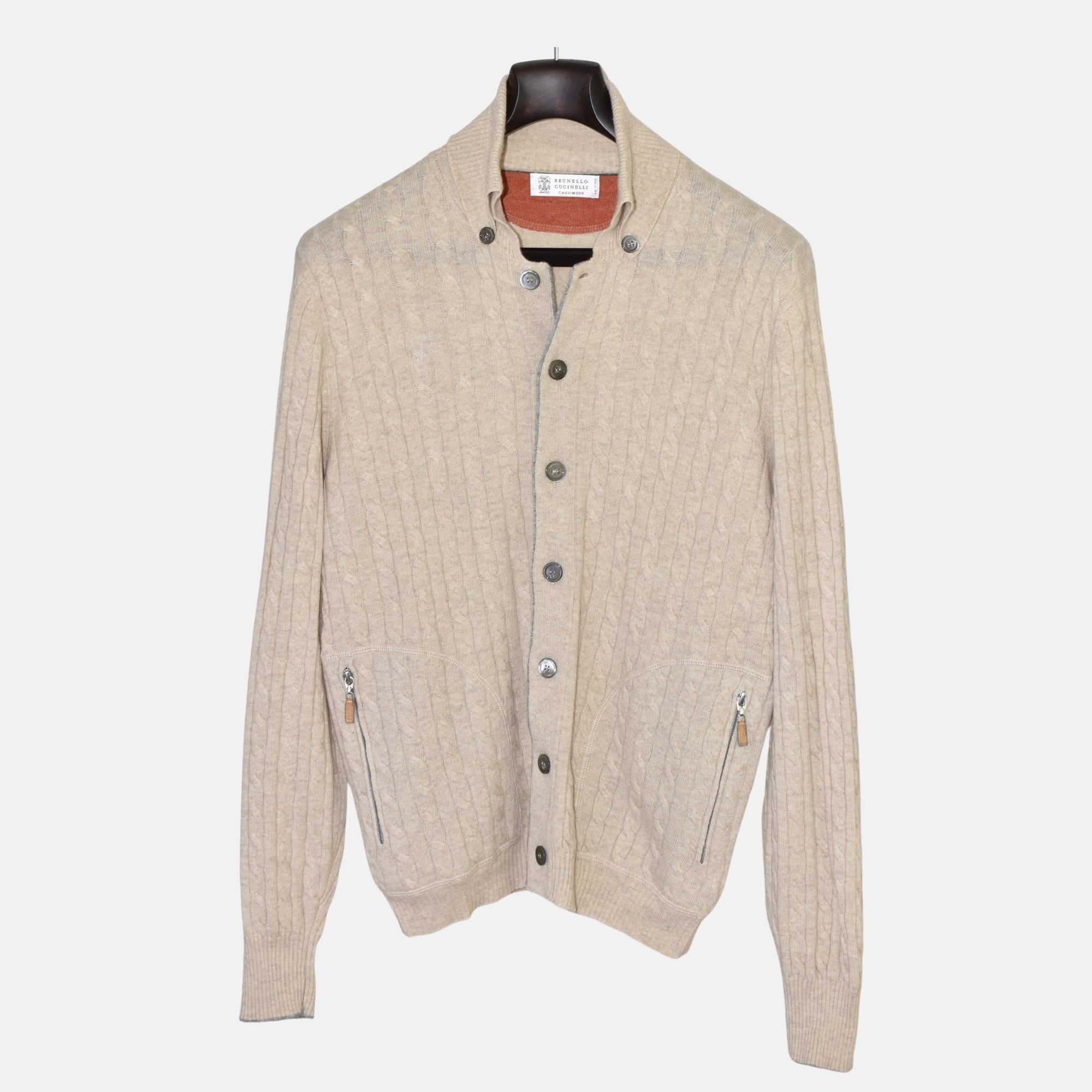 Beige Cashmere Cardigan (EU 50)