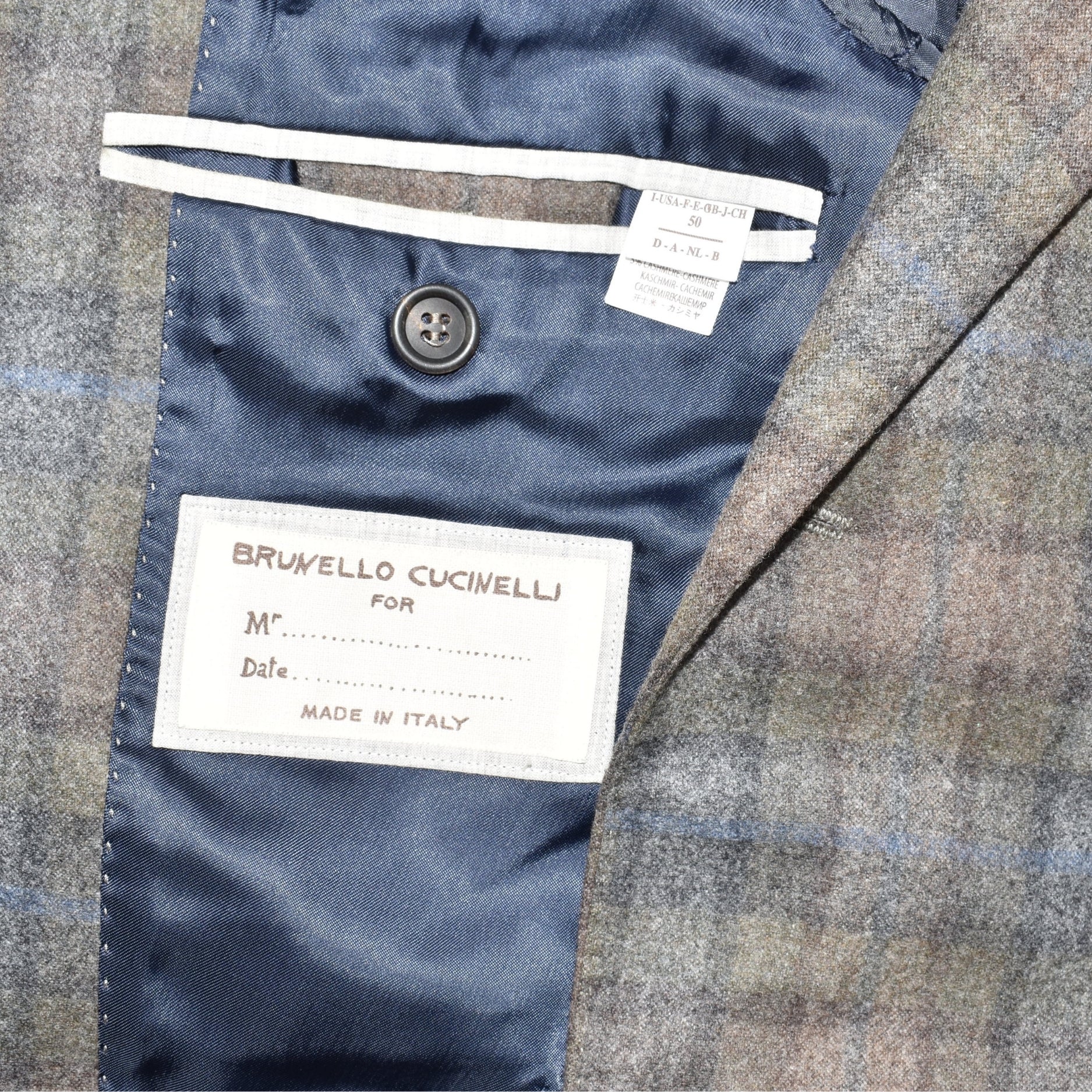 Checked Green Blazer Wool/Cashmere (EU 50)