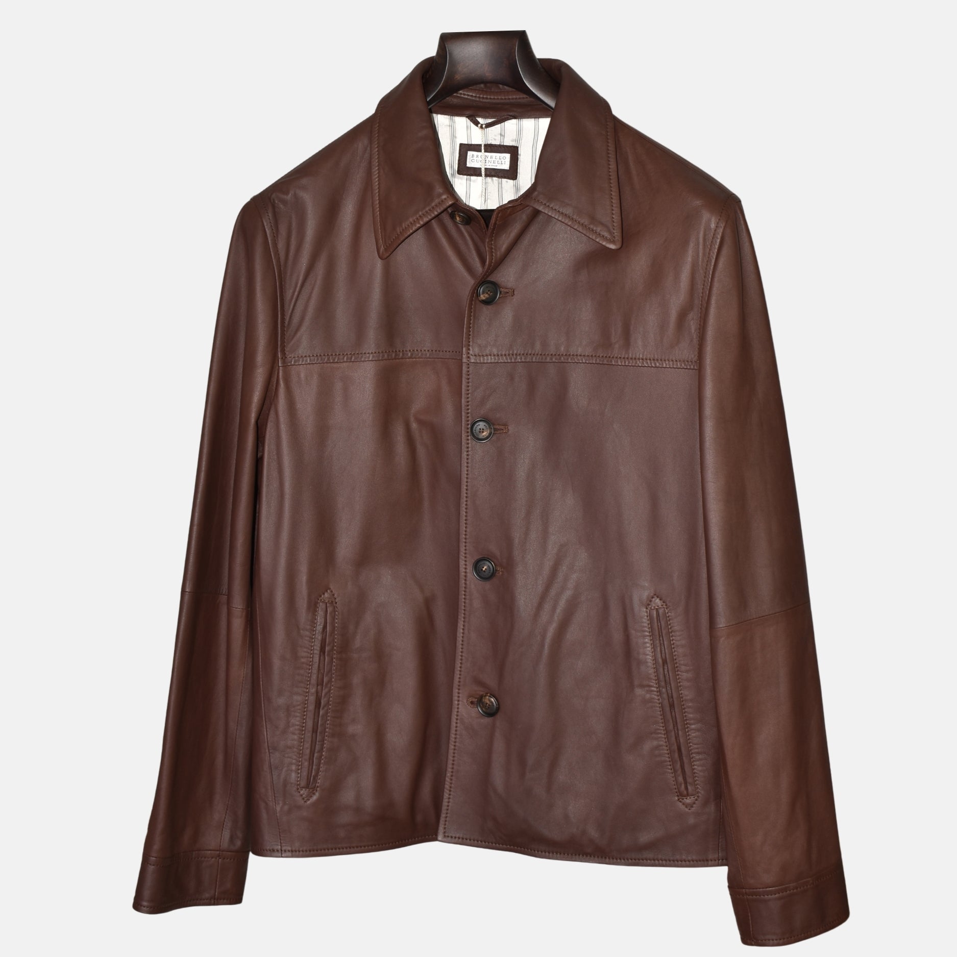 Dark Brown Leather Jacket (M)