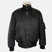 Black Bomber Jacket made of Nylon/Wool (M)