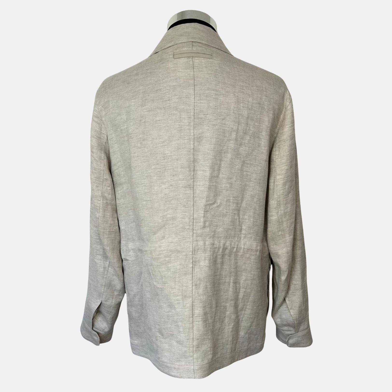 Ecru Melange Linen Jacket (EU 48)