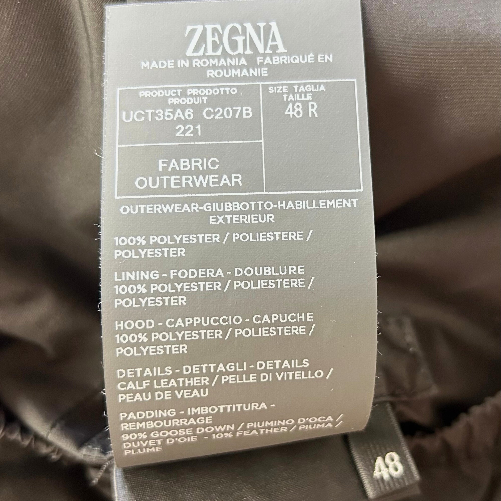 Burgundy Down Jacket made of  Polyester (EU 48)