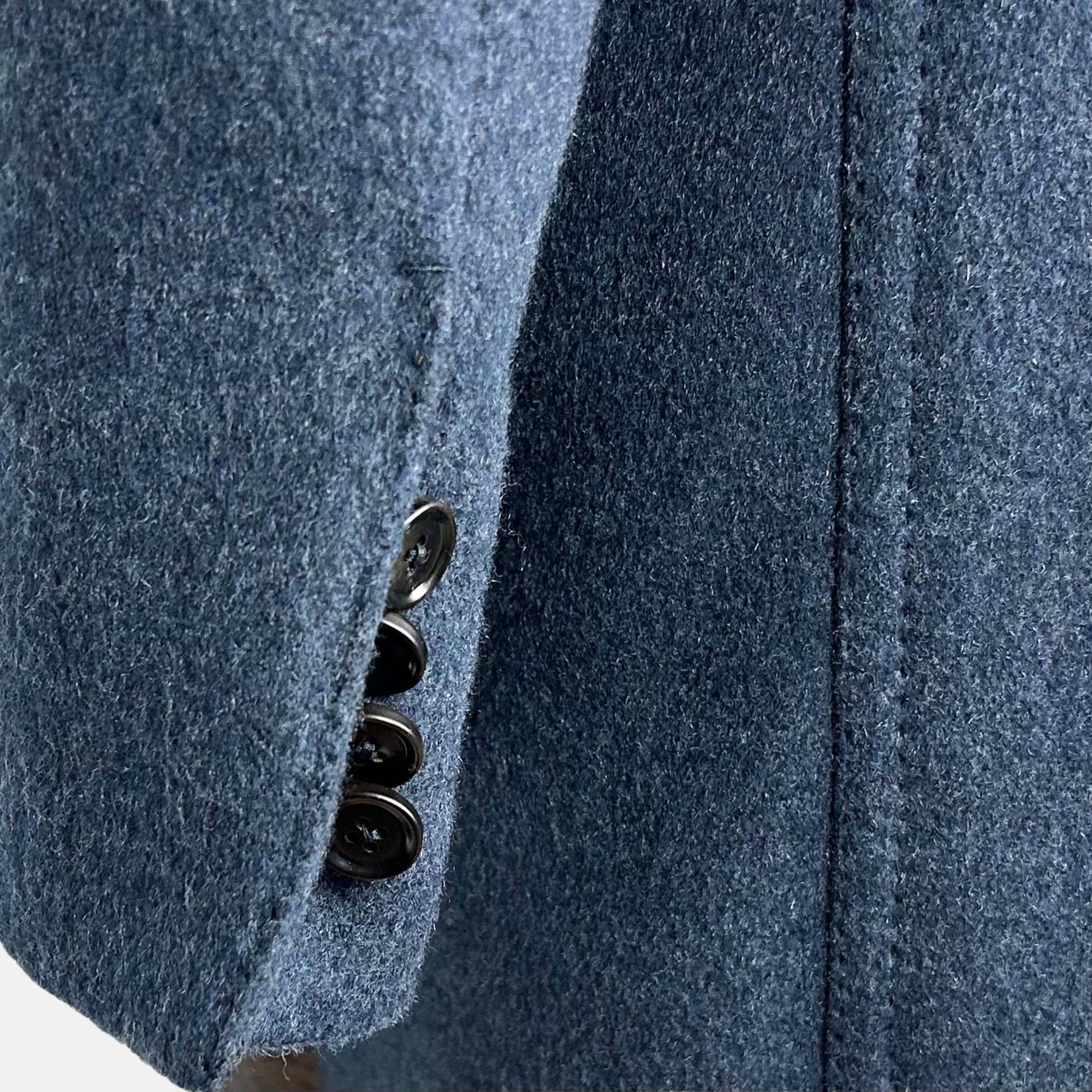 Blue Melange Coat made of Cashmere (EU 52)