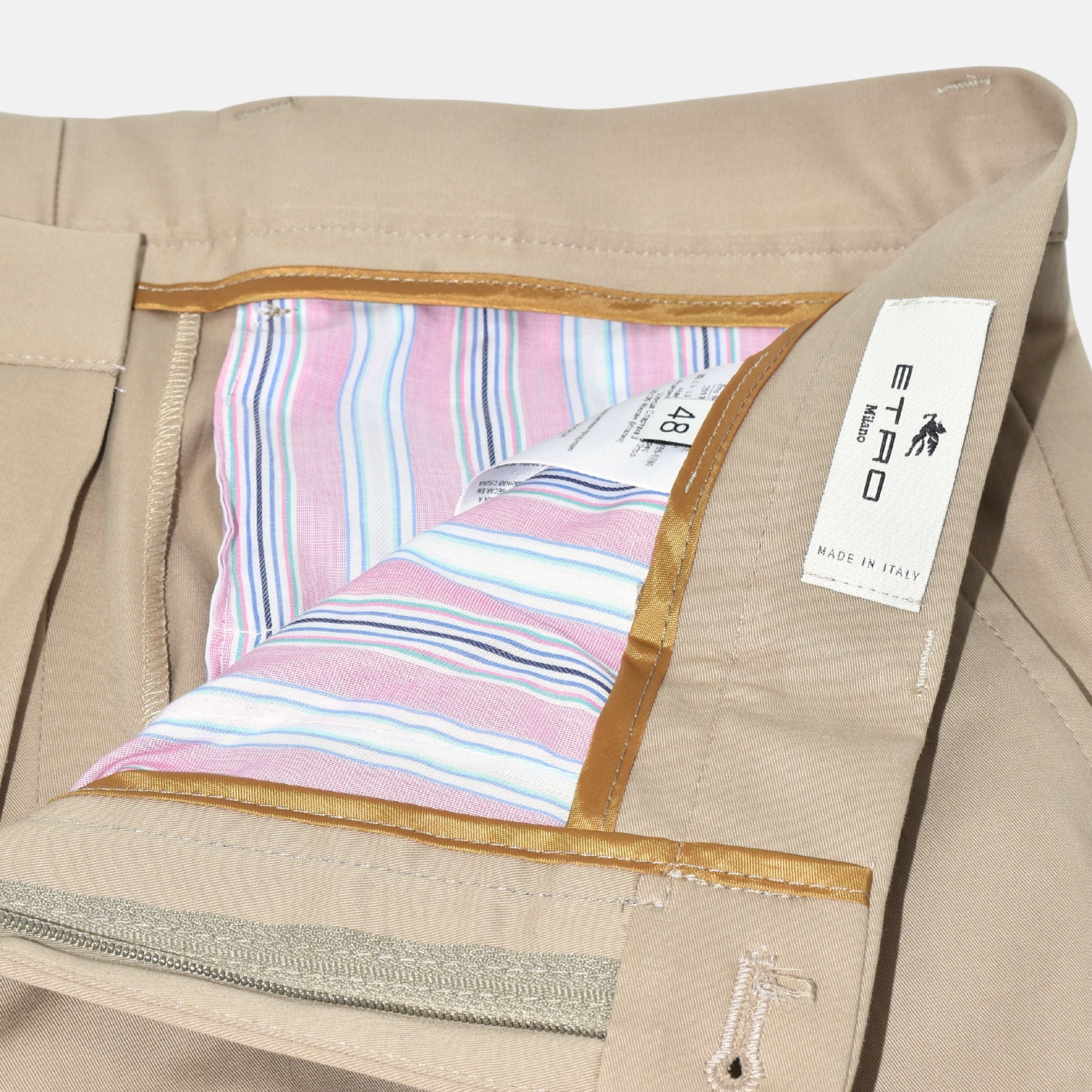 Beige Trousers made of Cotton (EU 48)