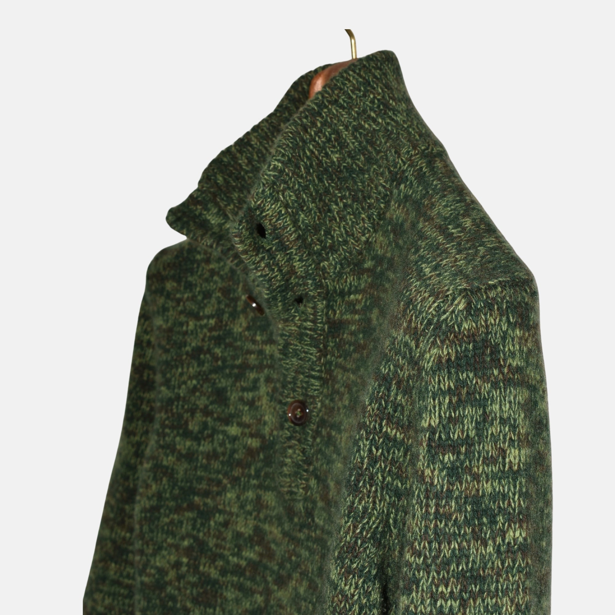 Green Melange Sweater made of Wool/Silk (EU 50)