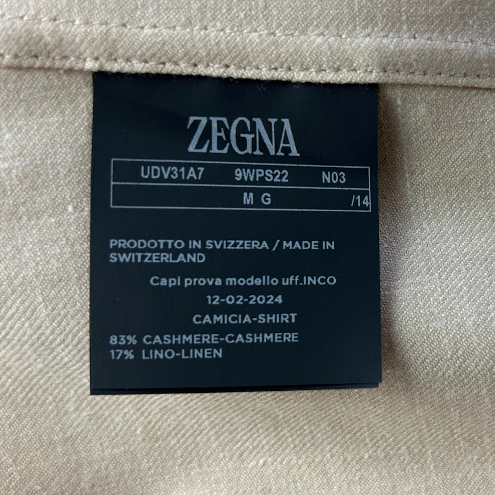 Ecru Jacket made of Cashmere/Linen (M)