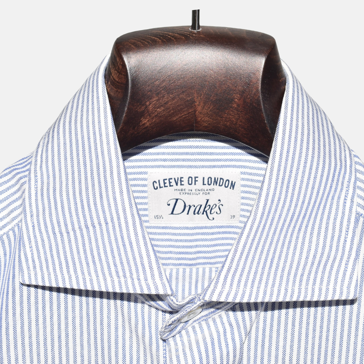 Blue-White Striped Shirt made of Cotton (EU 39)