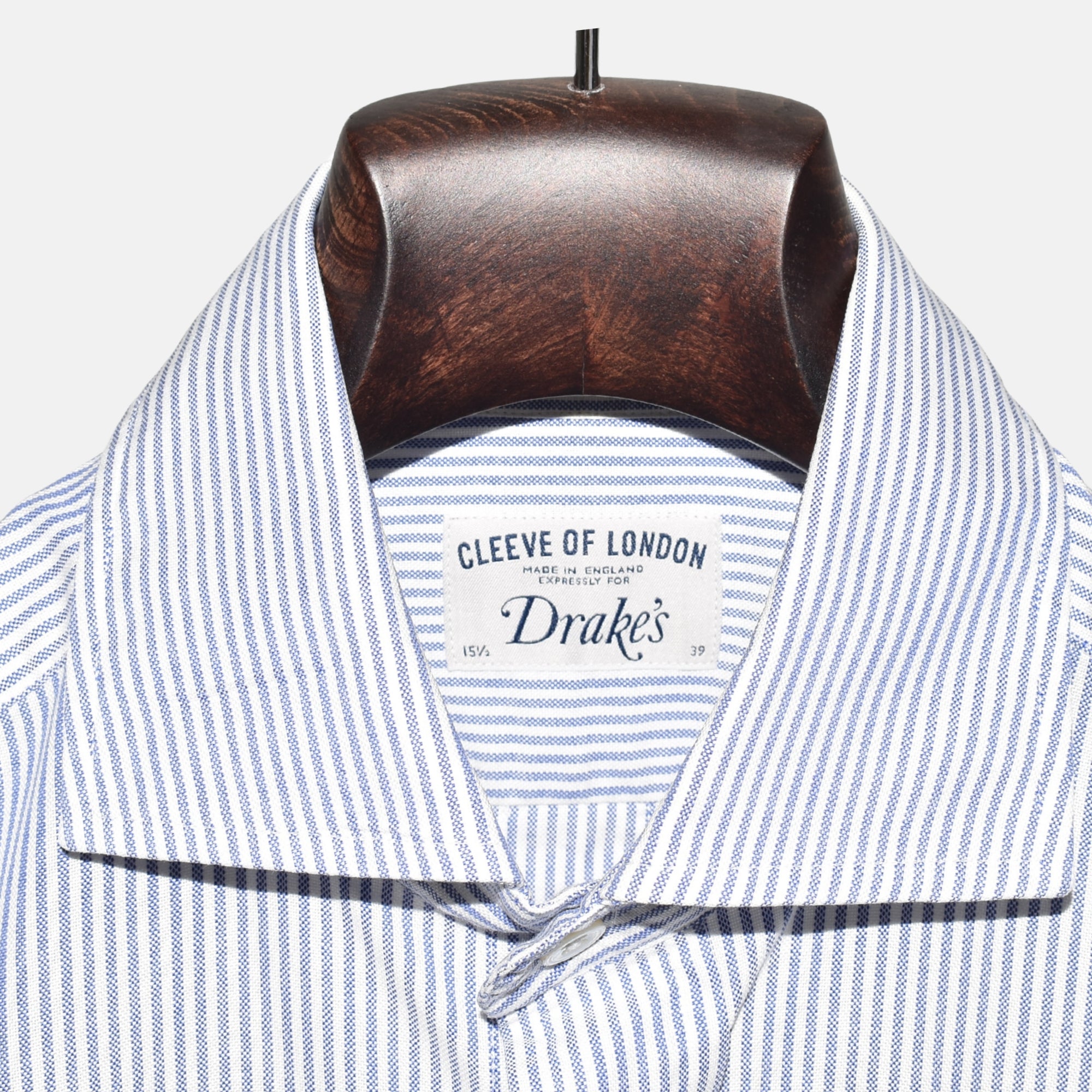 Blue-White Striped Shirt made of Cotton (EU 39)