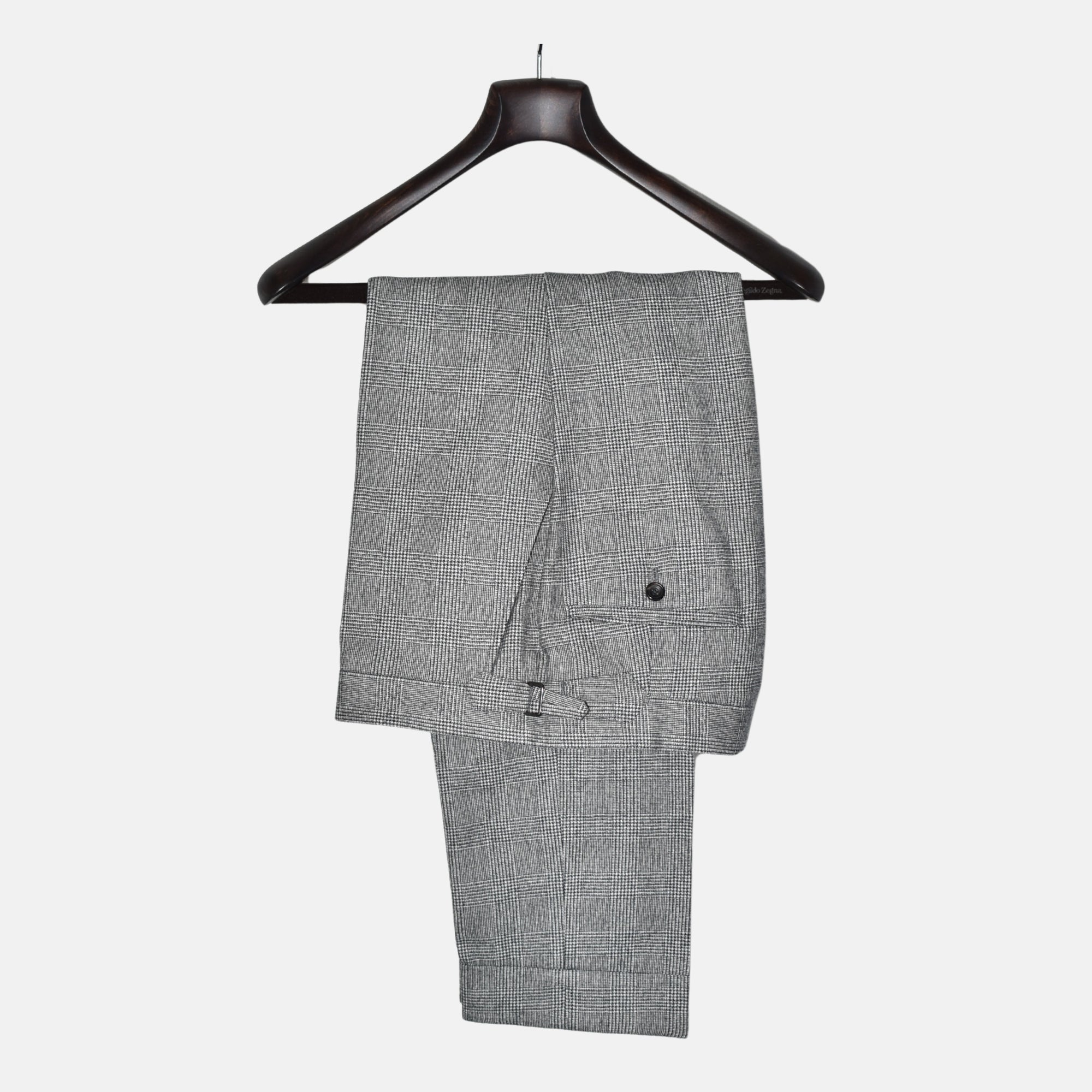 Black-White Checkered Suit made of Wool (EU 50)