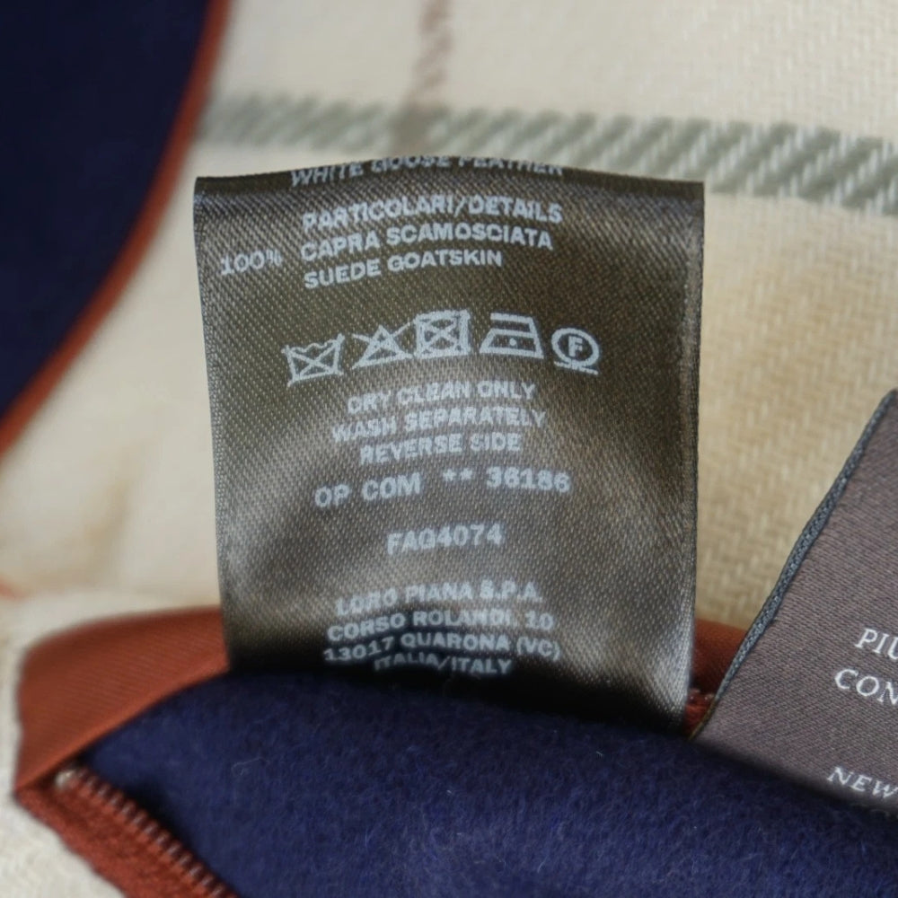 Blue Vicuna Parka with Mink Lined Hood (M)