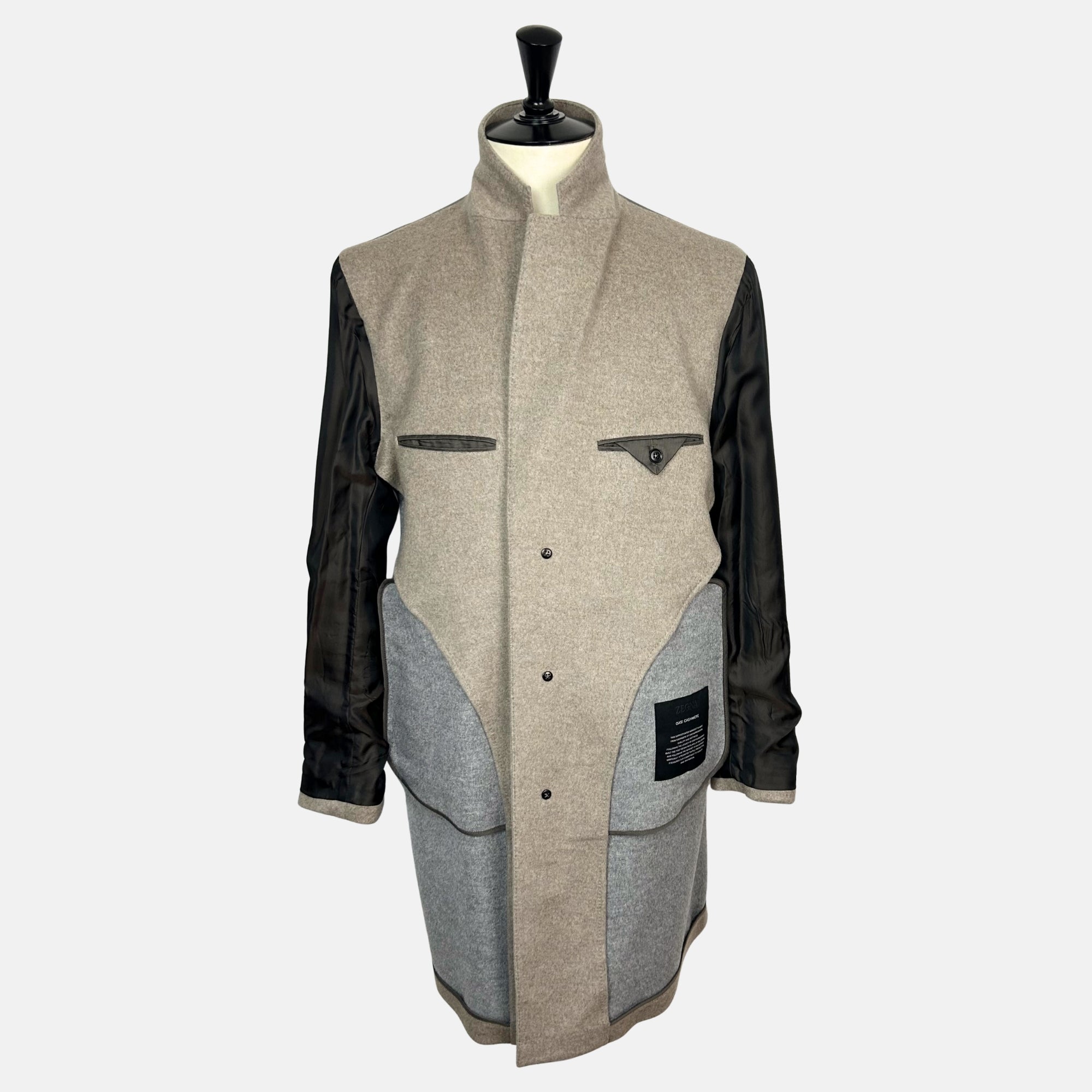 Greige Melange Coat made of Cashmere (EU 52)