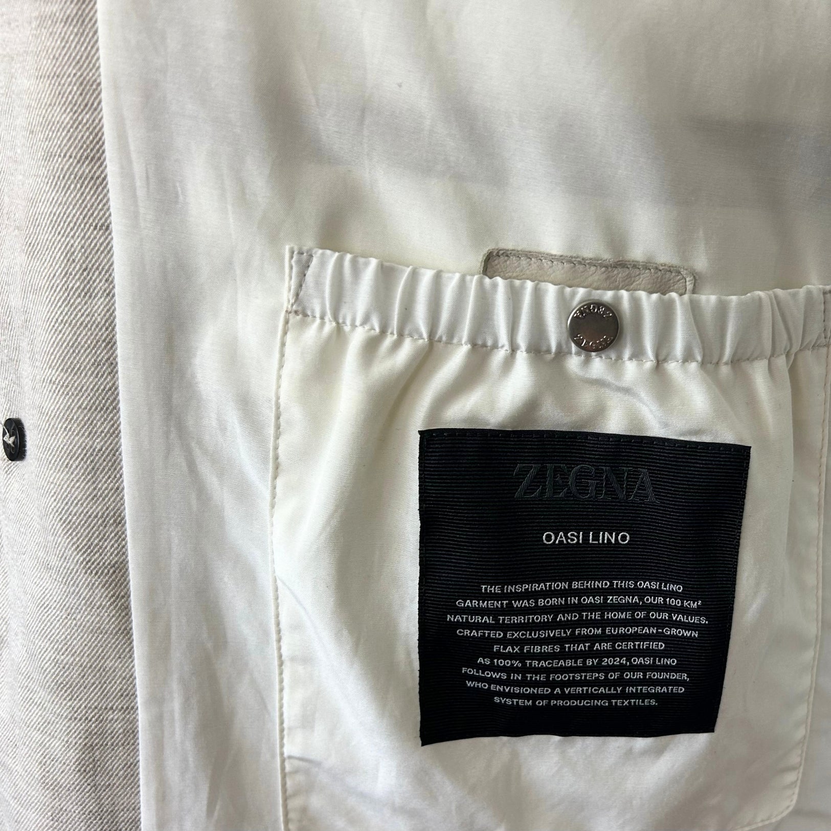Ecru Melange Linen Jacket (EU 48)