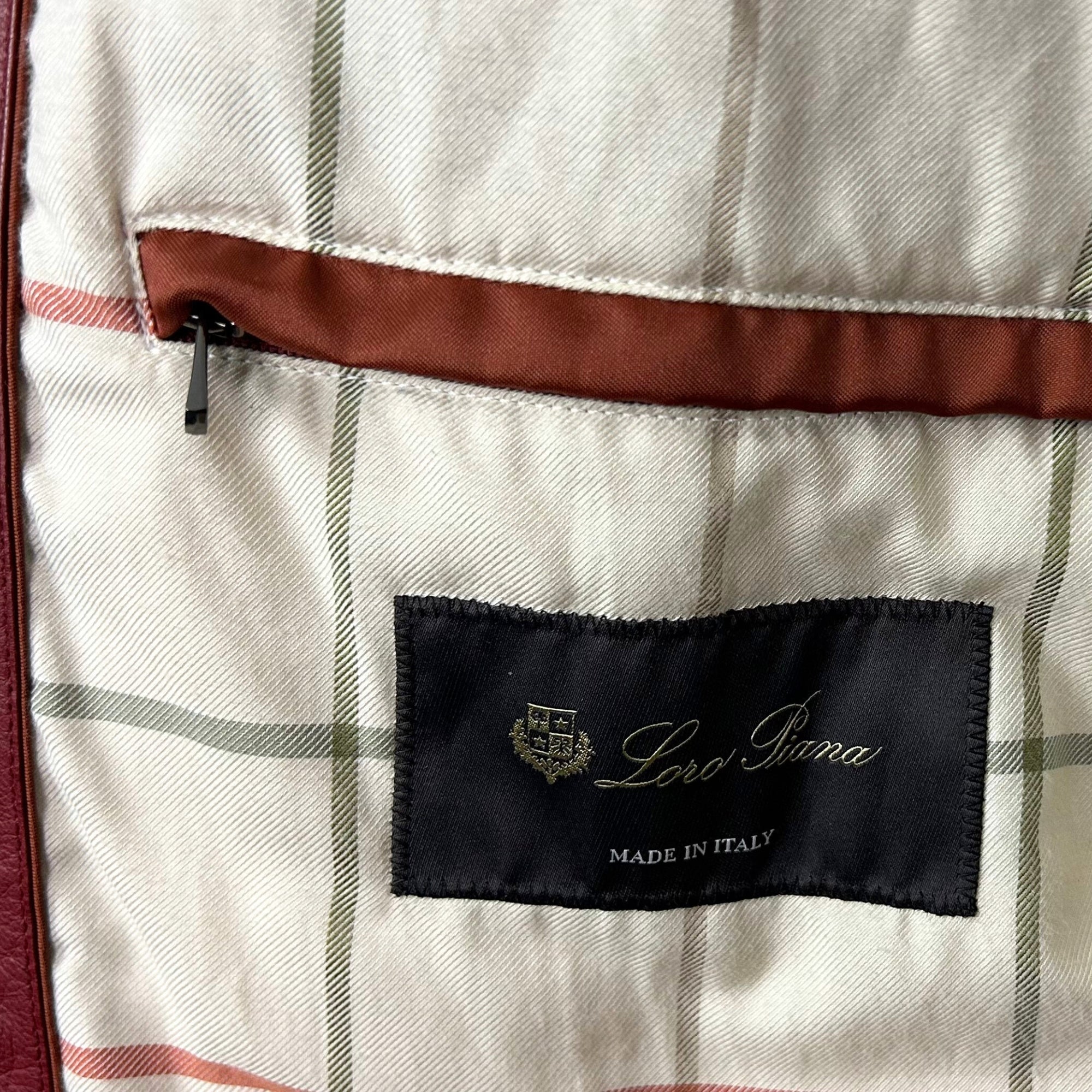 Red Biker Jacket made of Leather (XL)